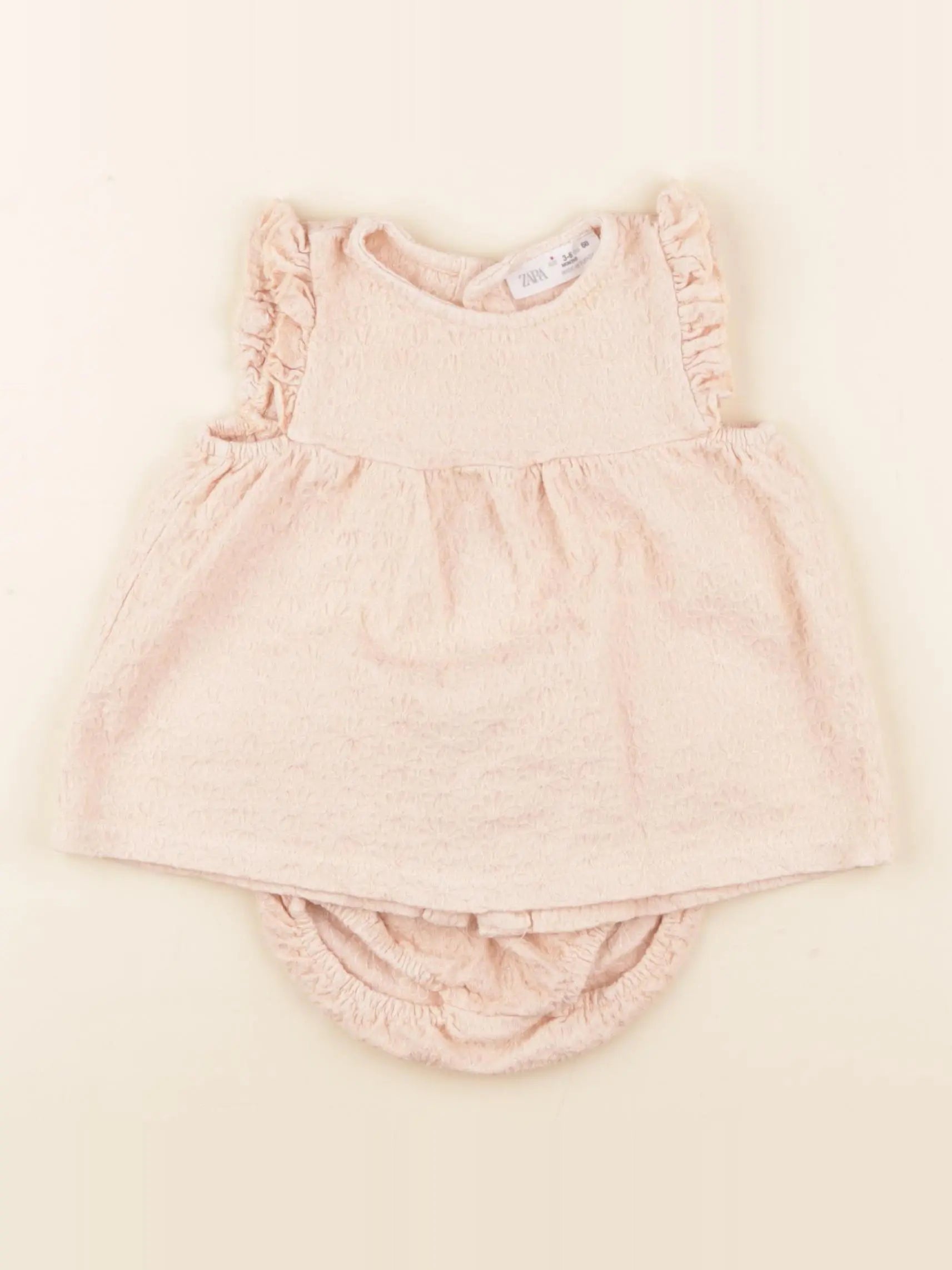 Zara - robe orange - 3/6 mois