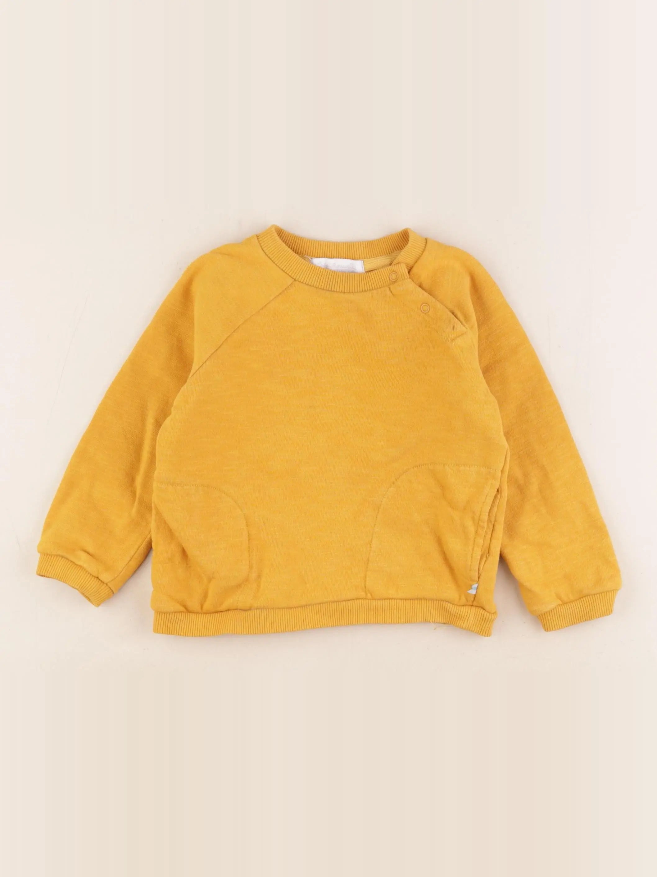 Cadet Rousselle - sweat imprimé au dos jaune - 24 mois
