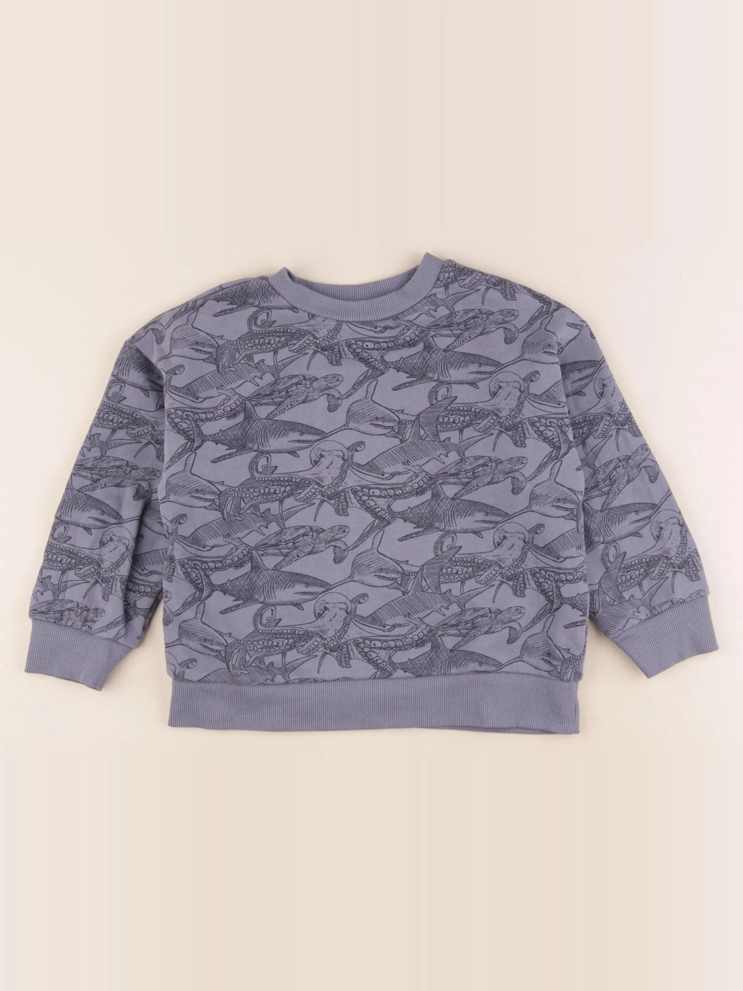 Vertbaudet - sweat bleu - 6 ans