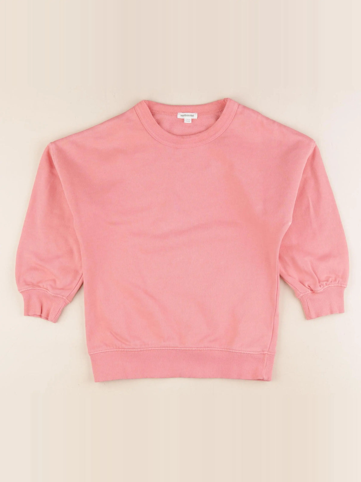 Vertbaudet - sweat imprimé au dos rose - 5 ans