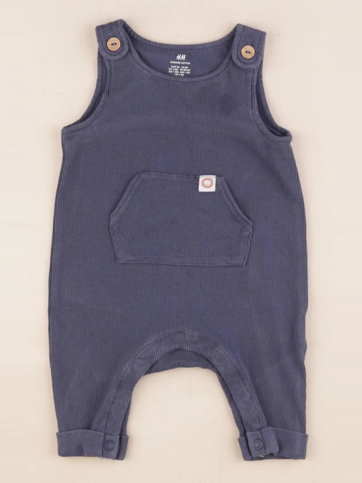 H&M - salopette bleu - 1/2 mois