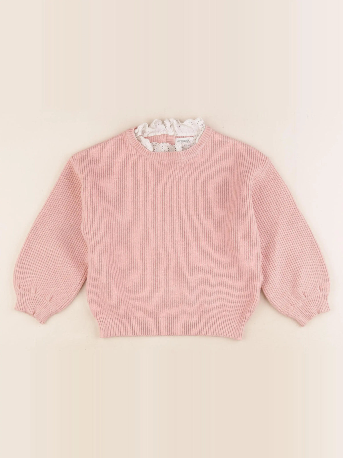 Vertbaudet - pull rose - 6 ans