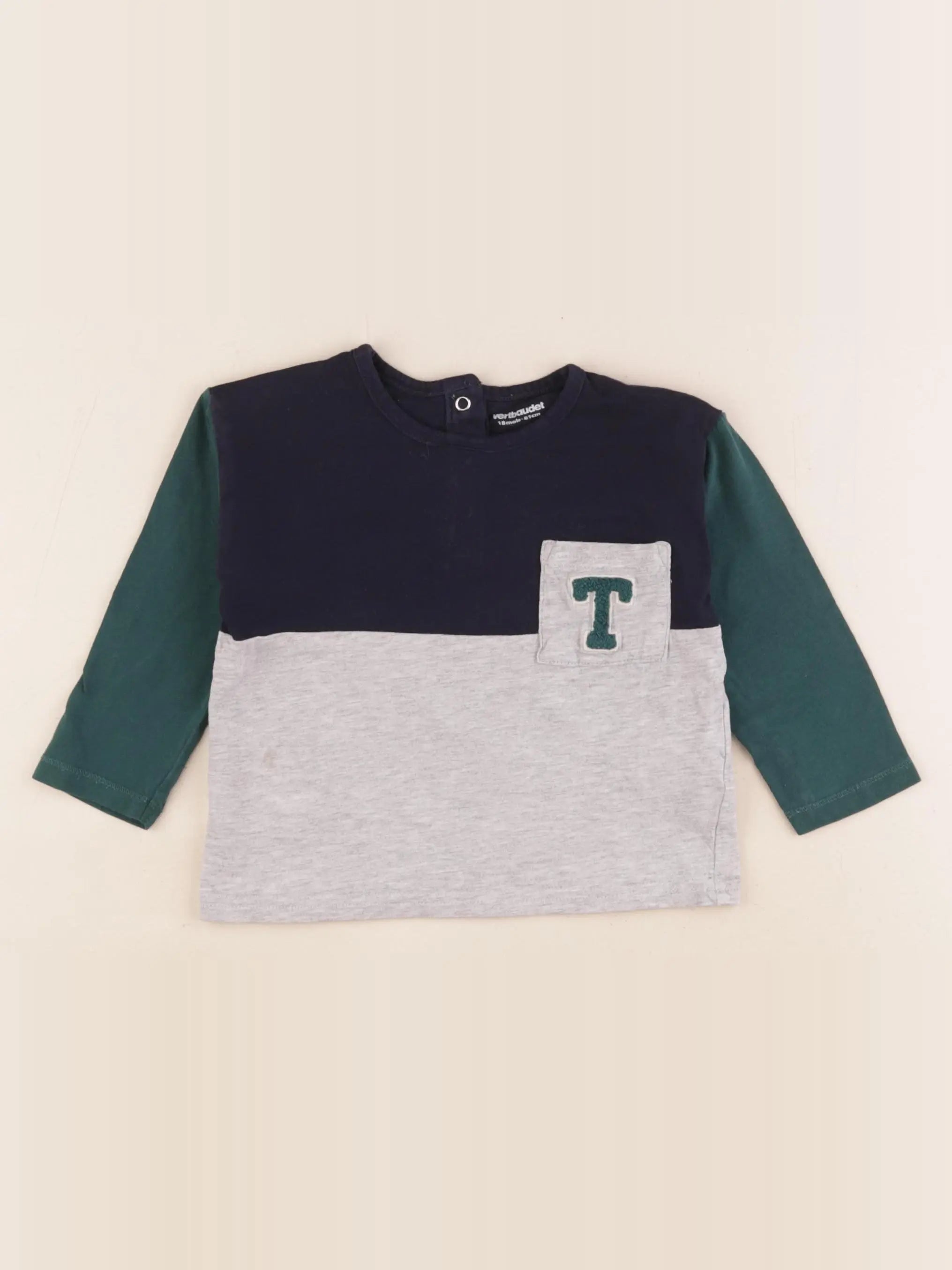 Vertbaudet - tee-shirt multicolore - 18 mois