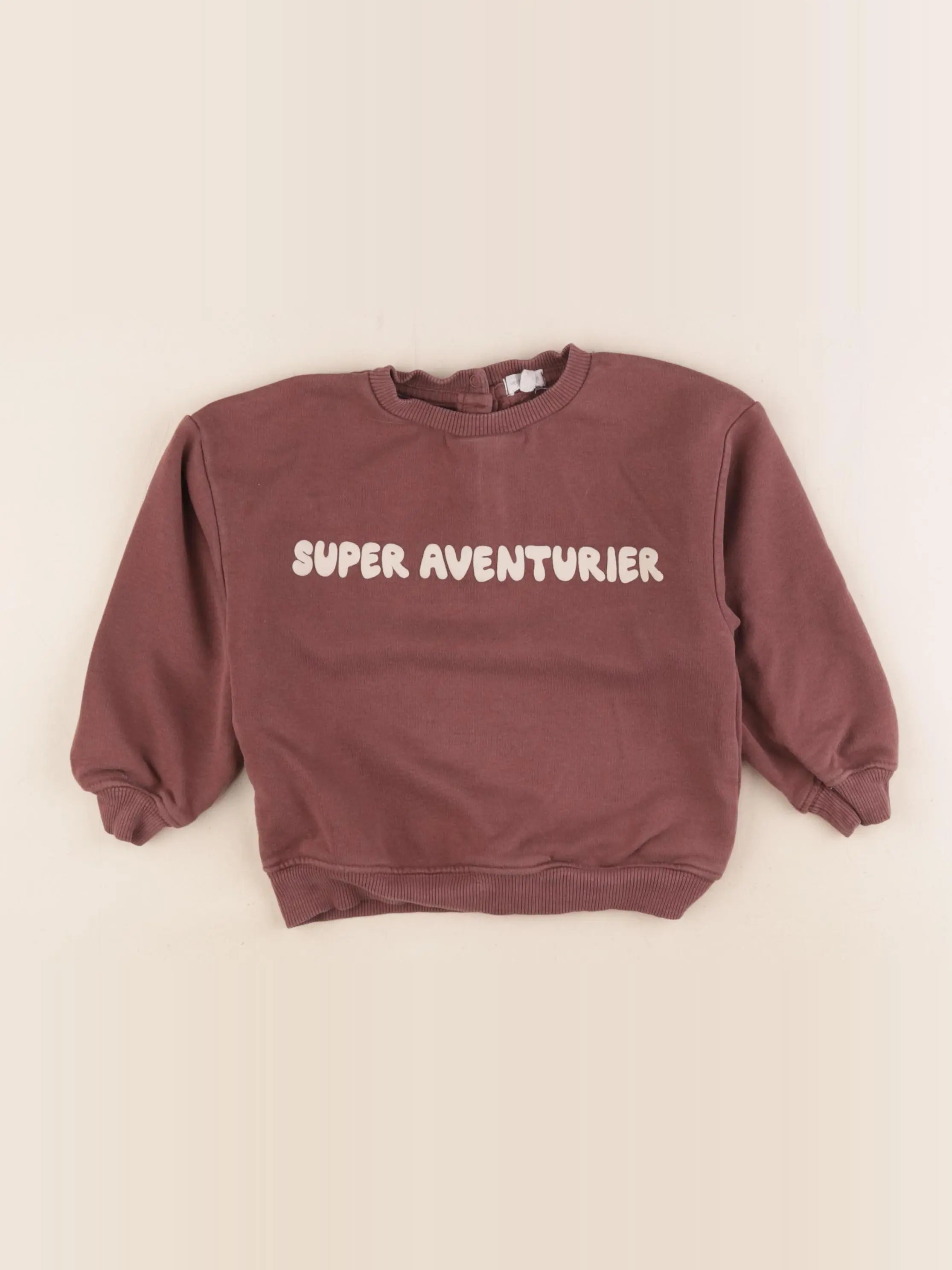 Vertbaudet - sweat rouge - 3 ans