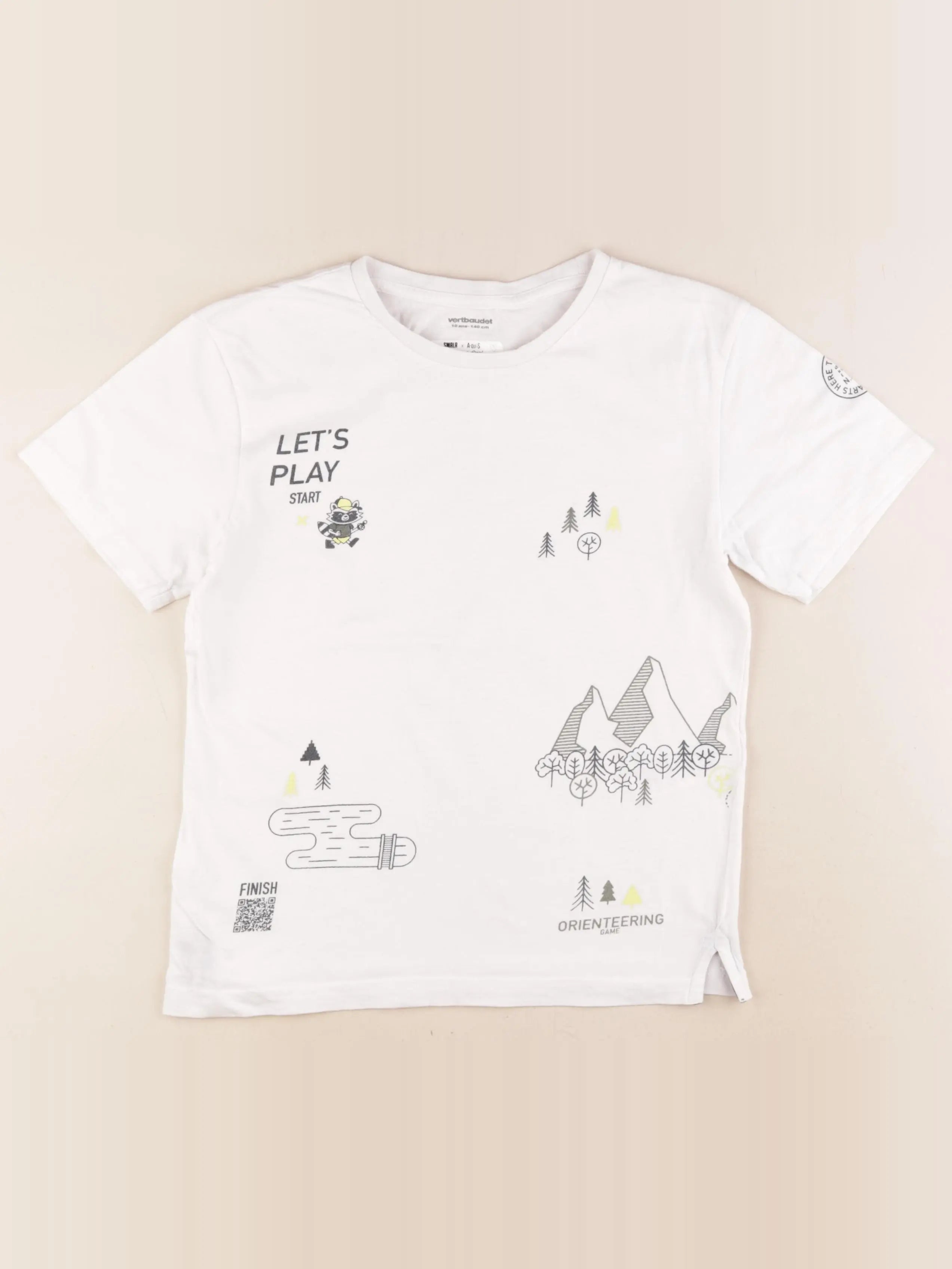 Vertbaudet - tee-shirt blanc - 10 ans