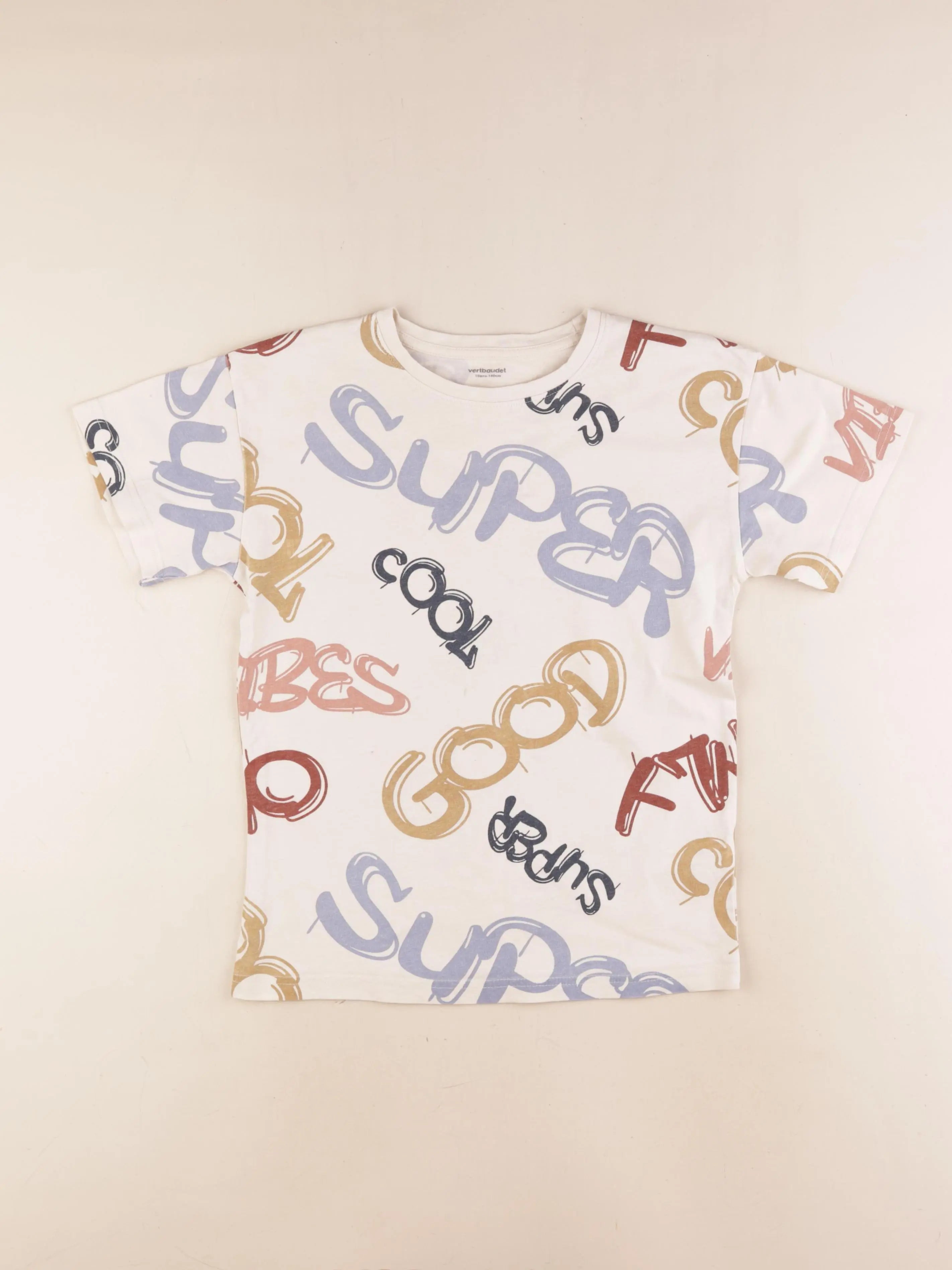 Vertbaudet - tee-shirt multicolore - 10 ans