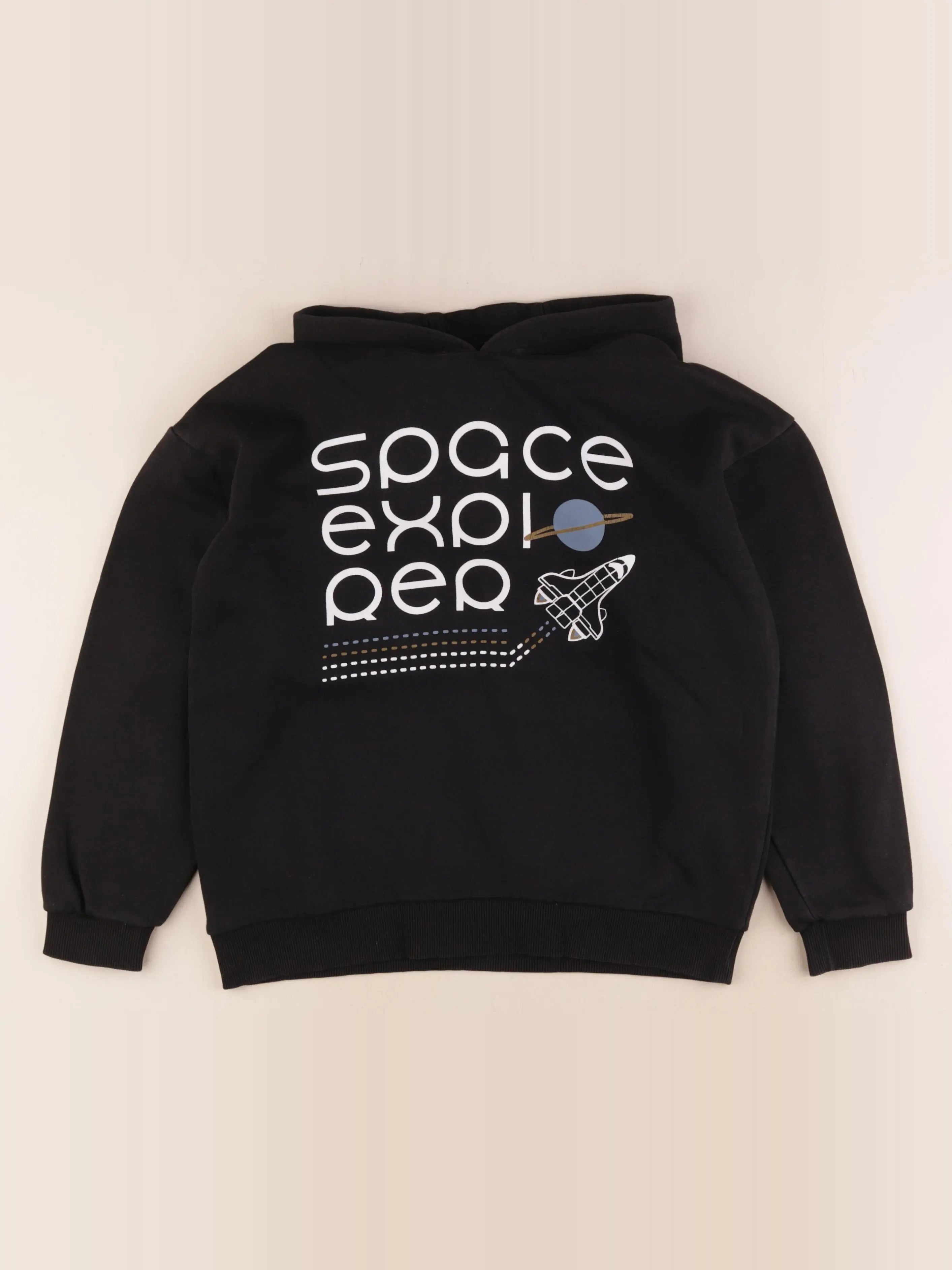 Vertbaudet - sweat noir - 10 ans
