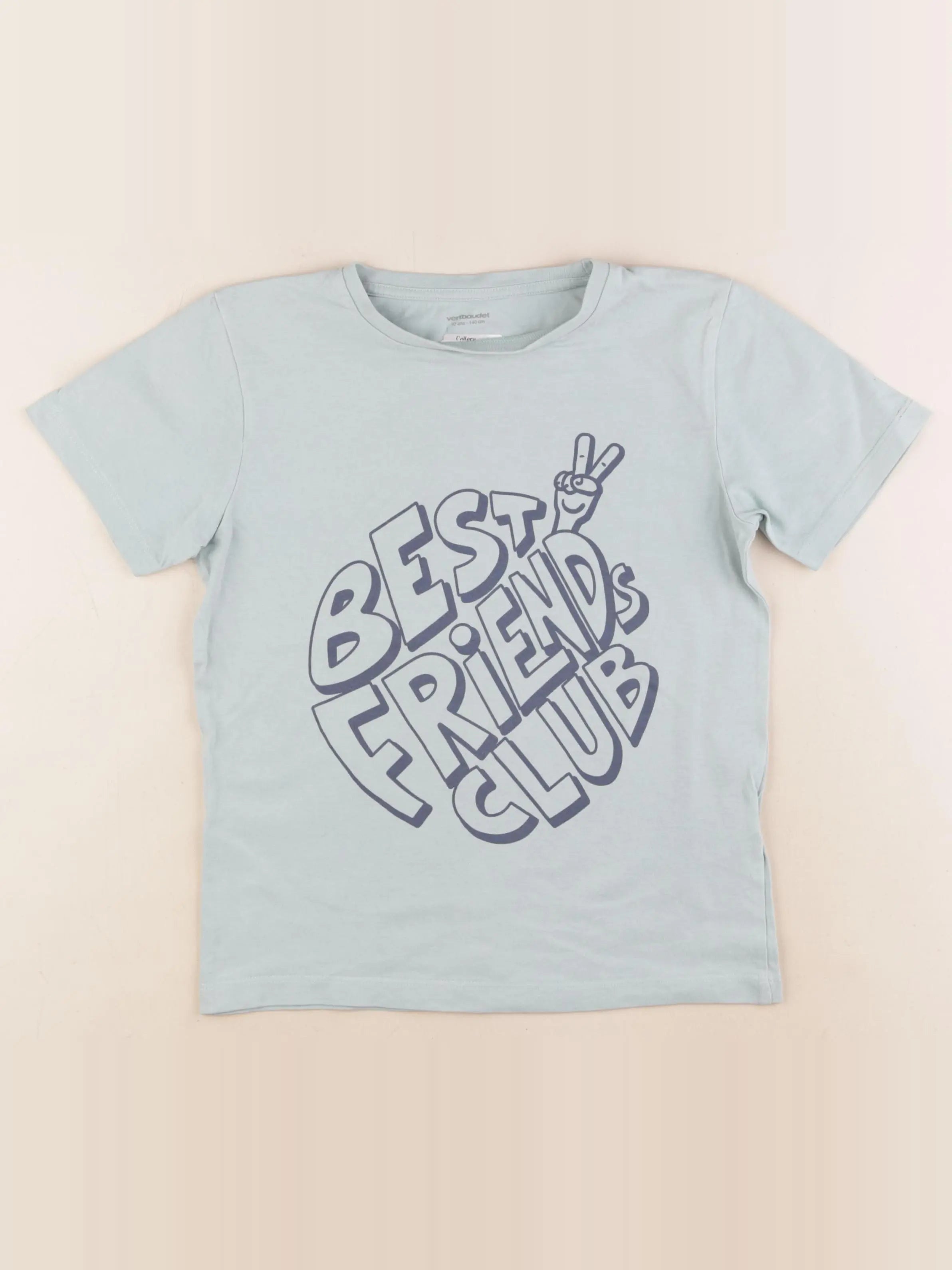 Vertbaudet - tee-shirt bleu - 10 ans