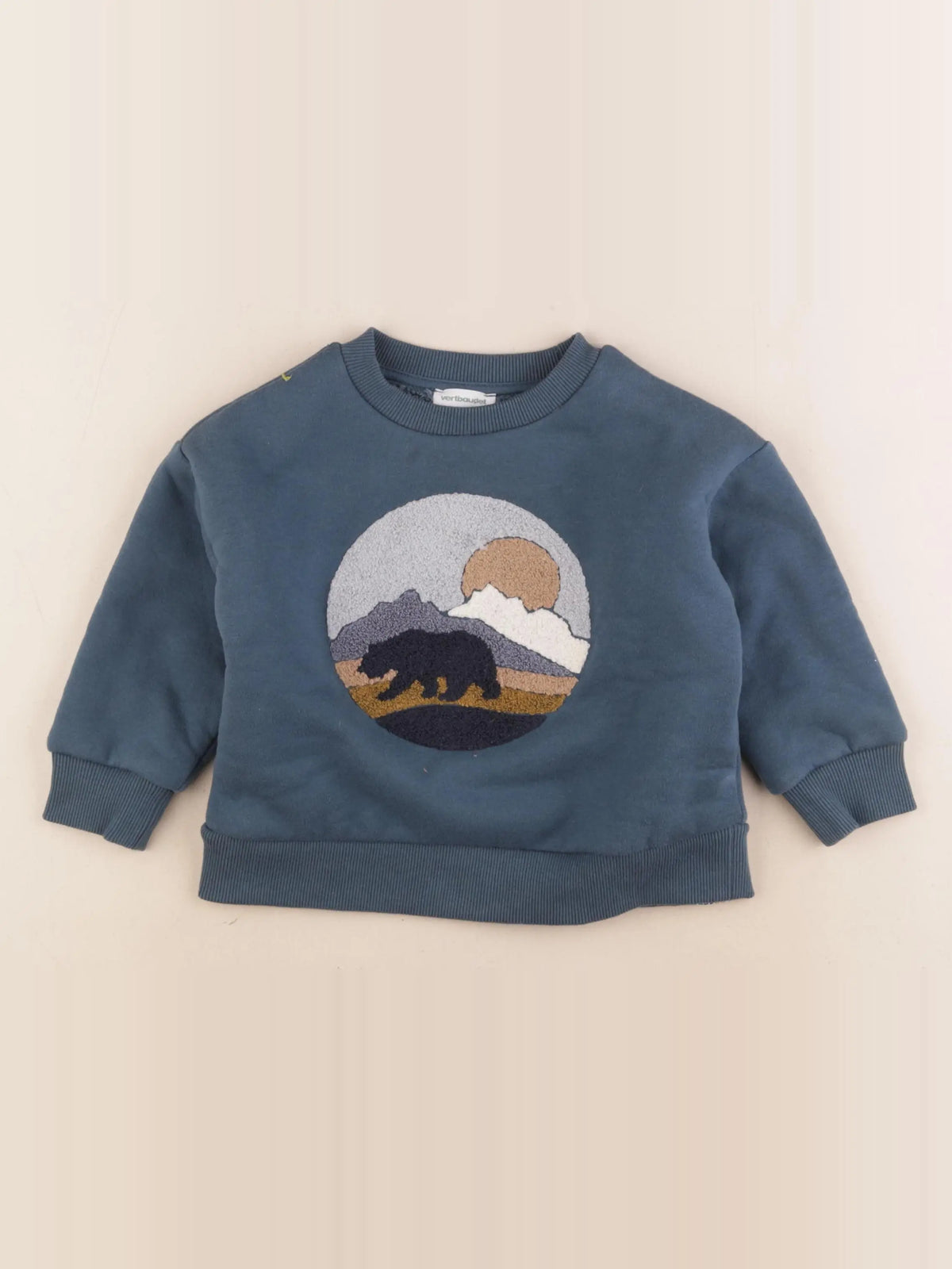 Vertbaudet - sweat bleu - 3 ans