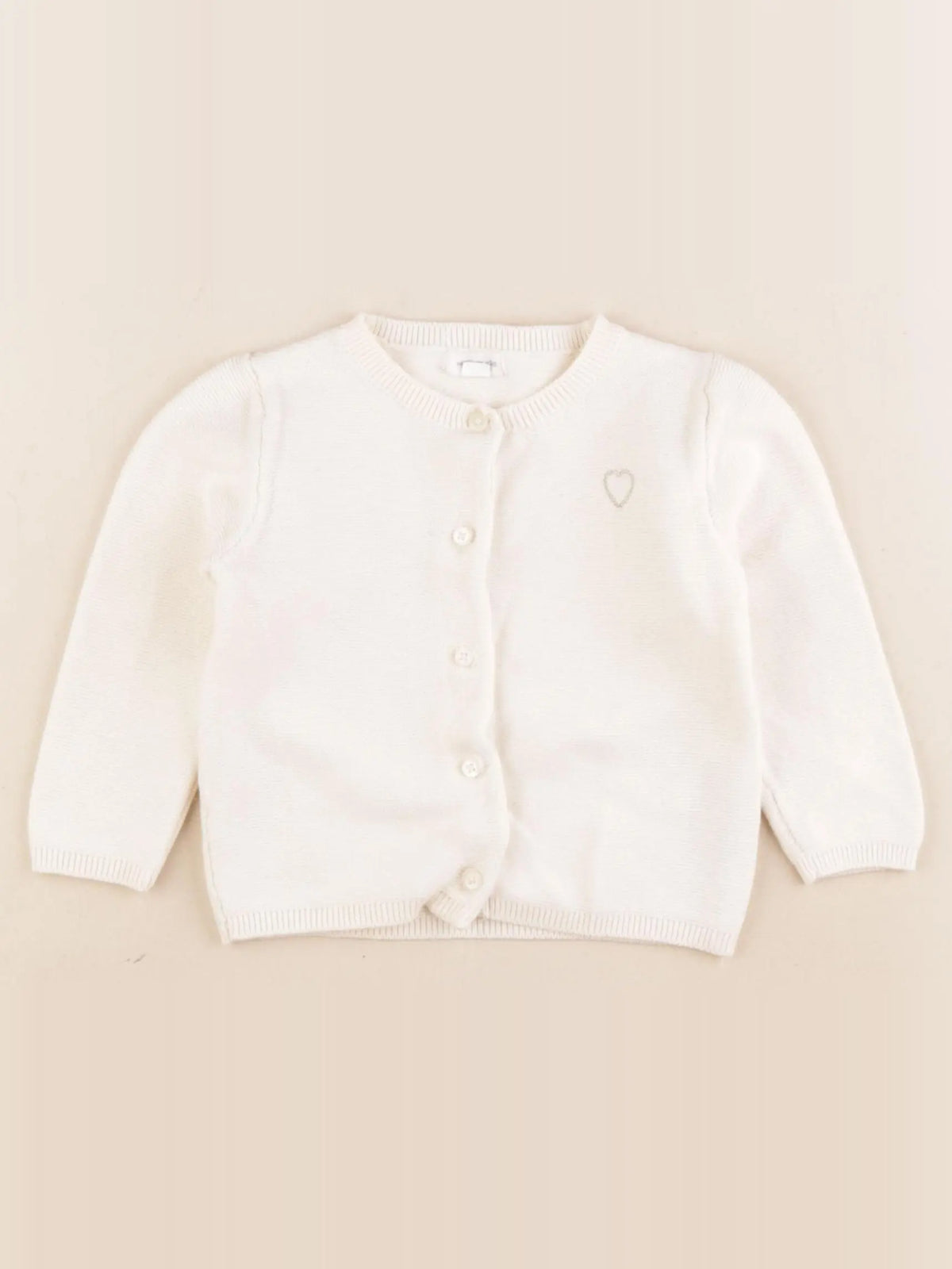Vertbaudet - gilet blanc - 12 mois