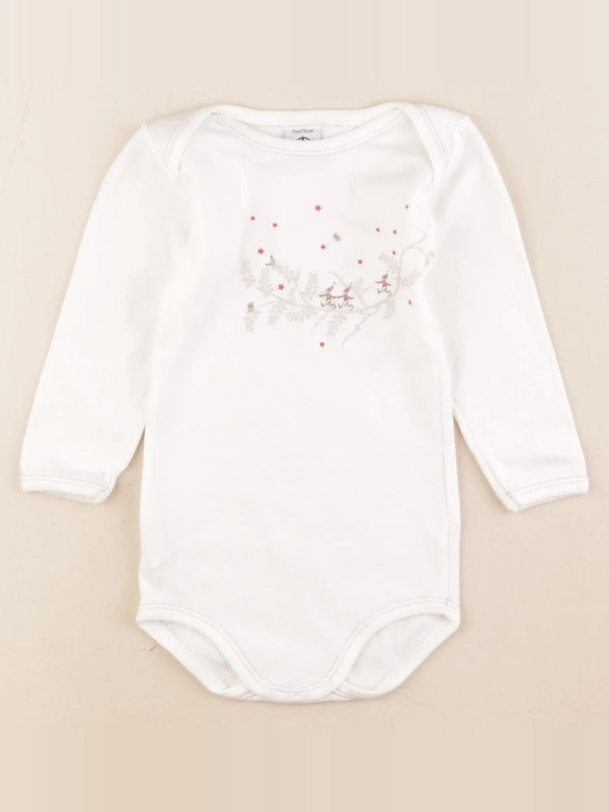 Petit Bateau - body blanc - 1 an