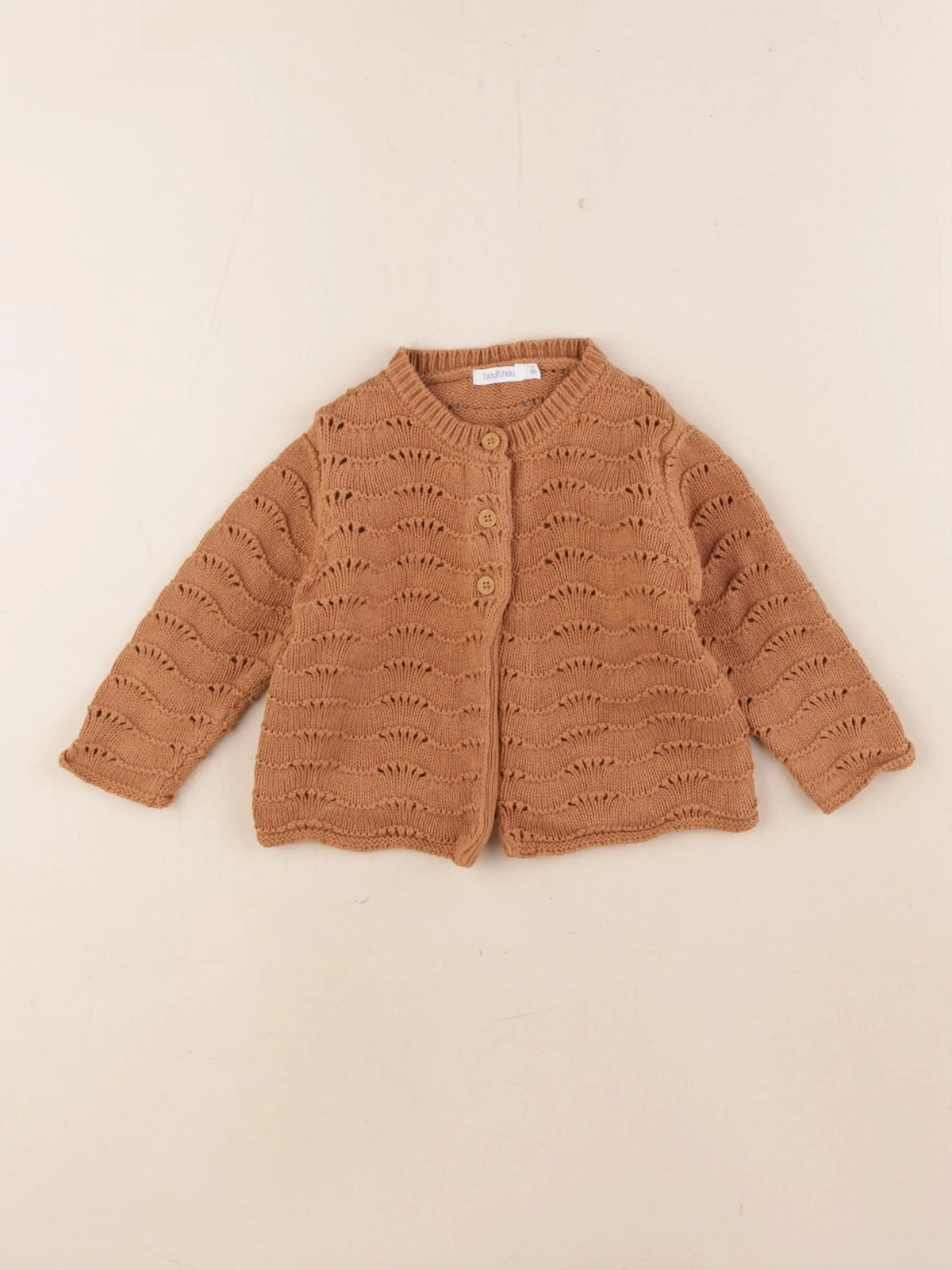 Boutchou - gilet marron - 9 mois