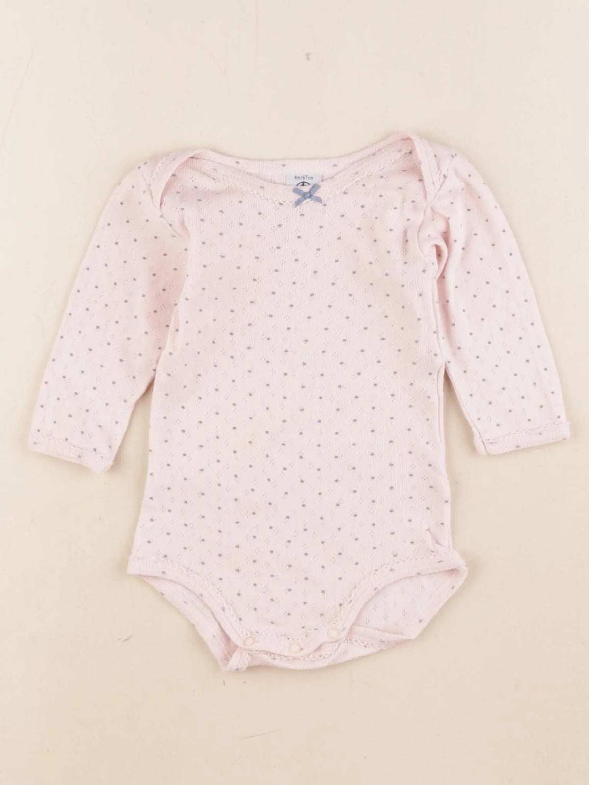 Petit Bateau - body rose - 6 mois