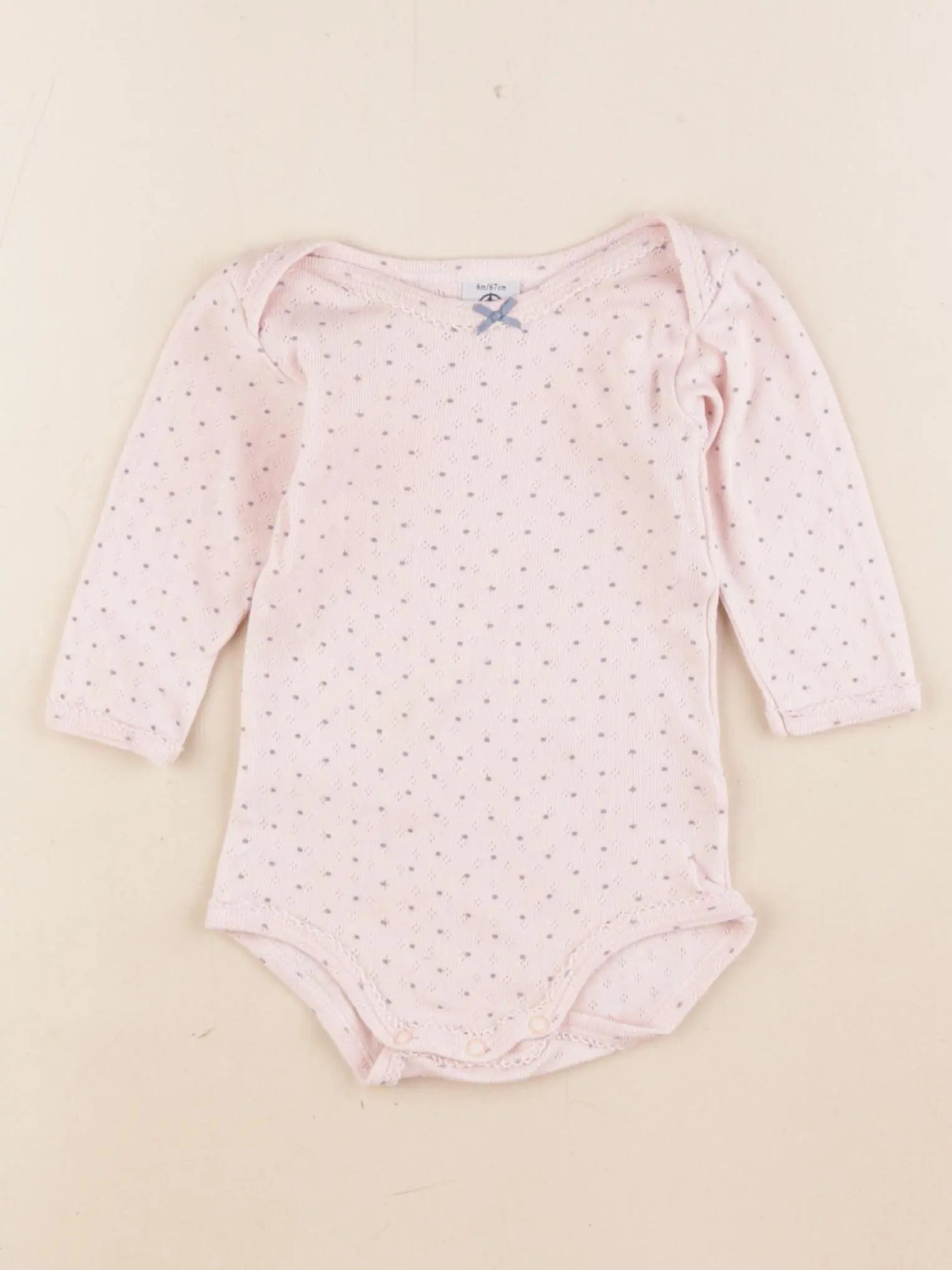 Petit Bateau - body rose - 6 mois