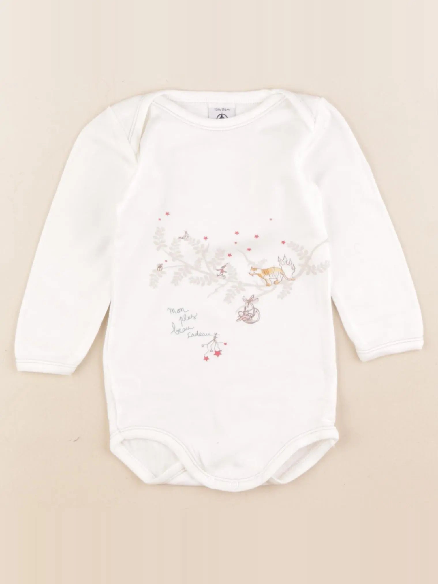 Petit Bateau - body blanc - 12 mois