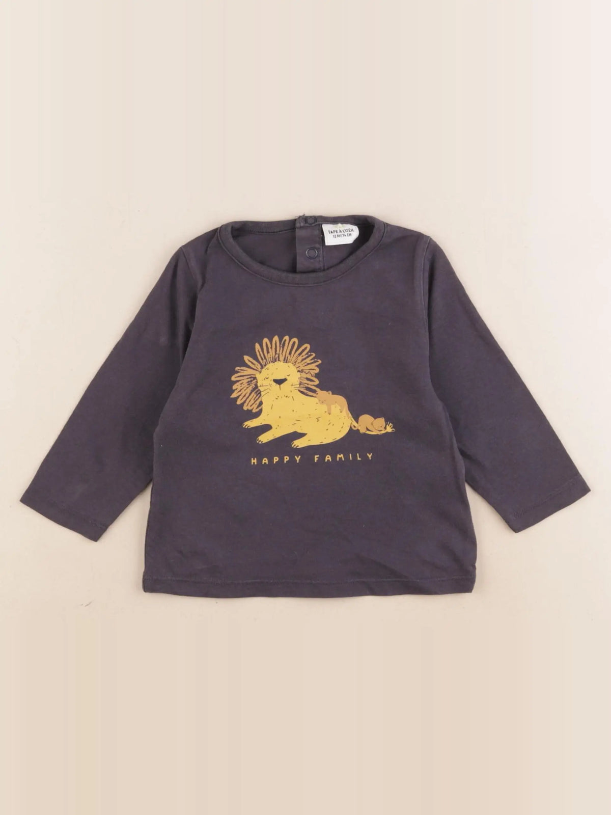 Tape à l'oeil - tee-shirt taupe - 1 an