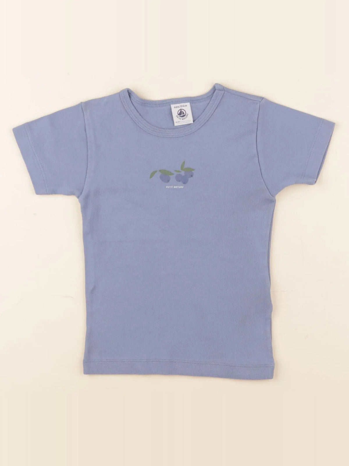 Petit Bateau - maillot de corps bleu - 4 ans