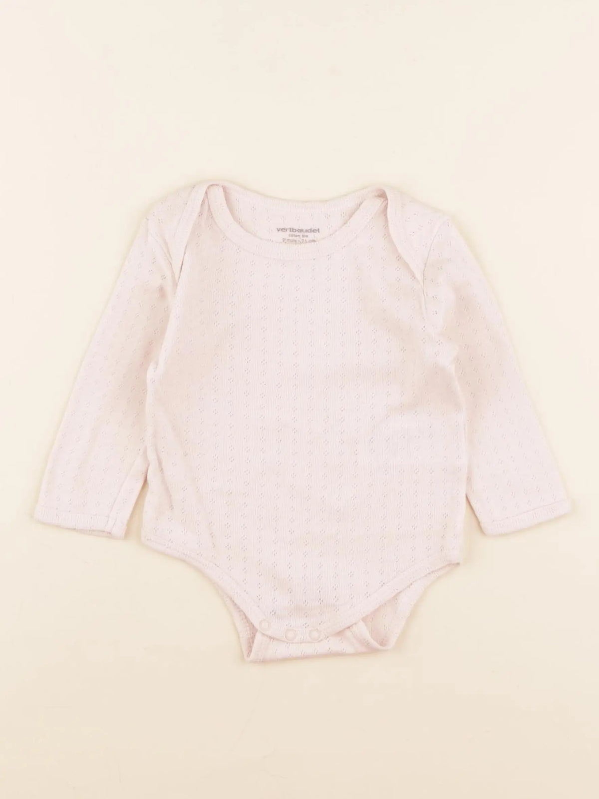 Vertbaudet - body rose - 9 mois