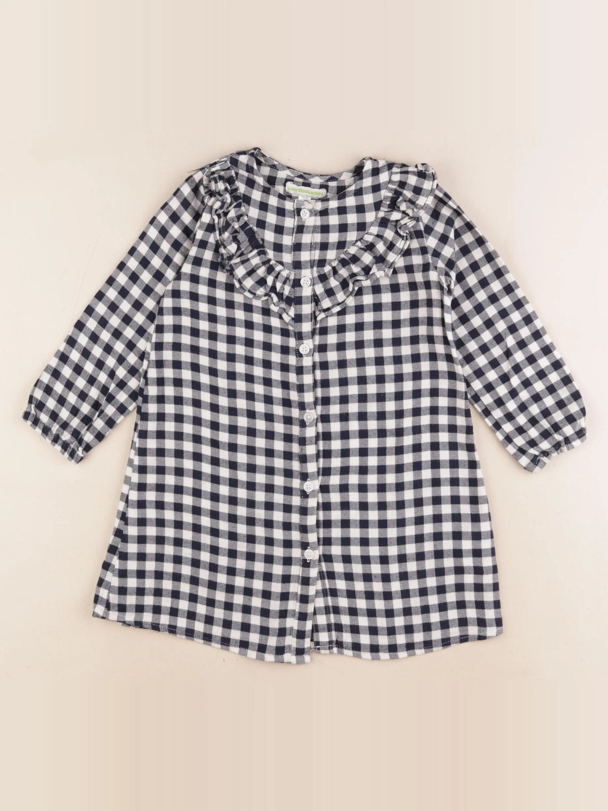 Vertbaudet - robe blanc, bleu - 3 ans