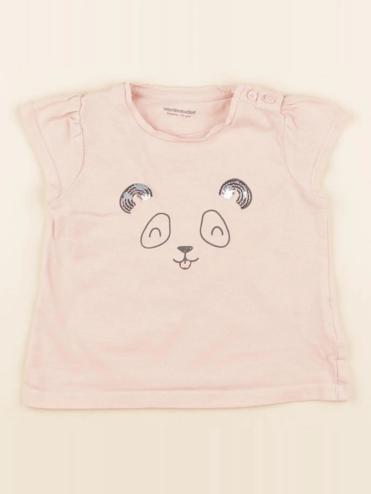 Vertbaudet - tee-shirt rose - 9 mois