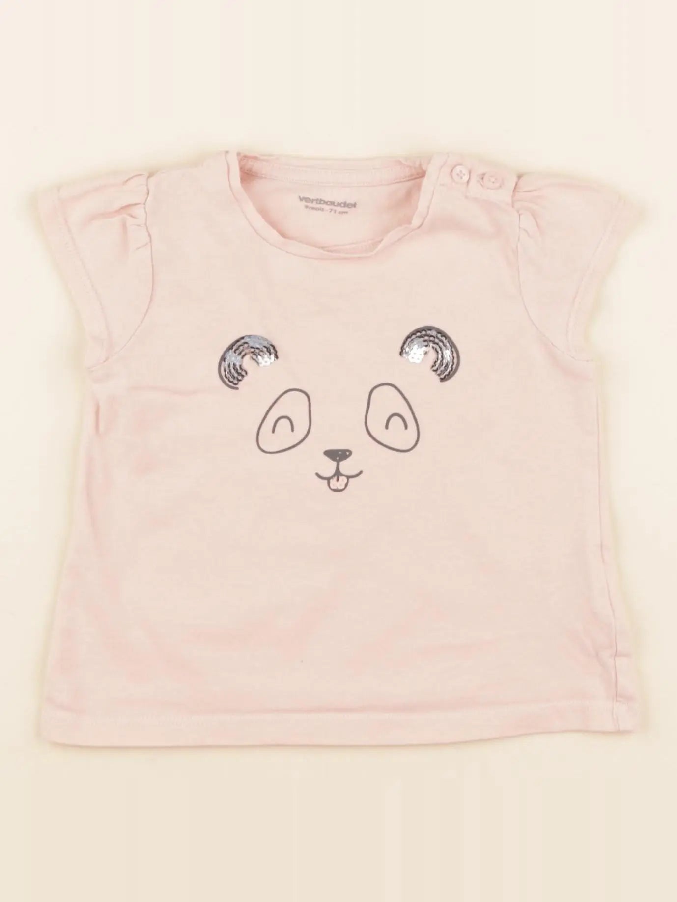 Vertbaudet - tee-shirt rose - 9 mois