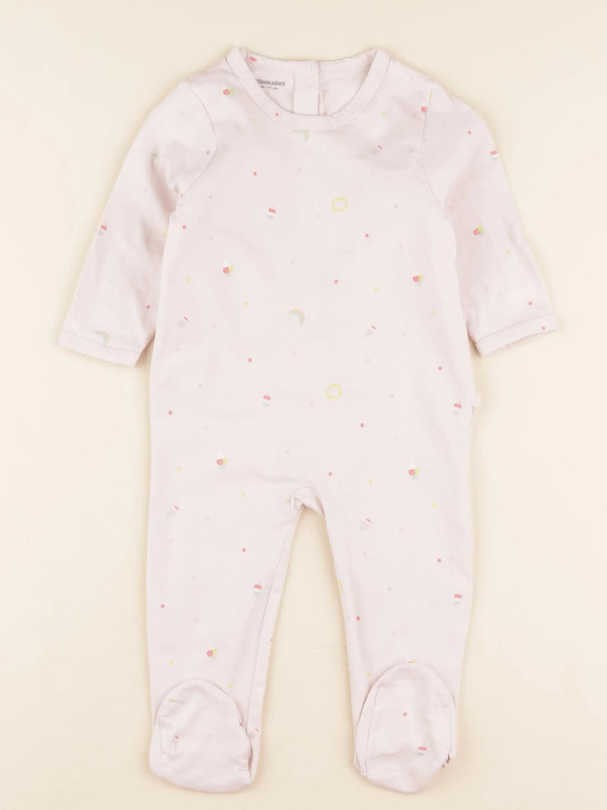 Vertbaudet - pyjama coton rose - 9 mois