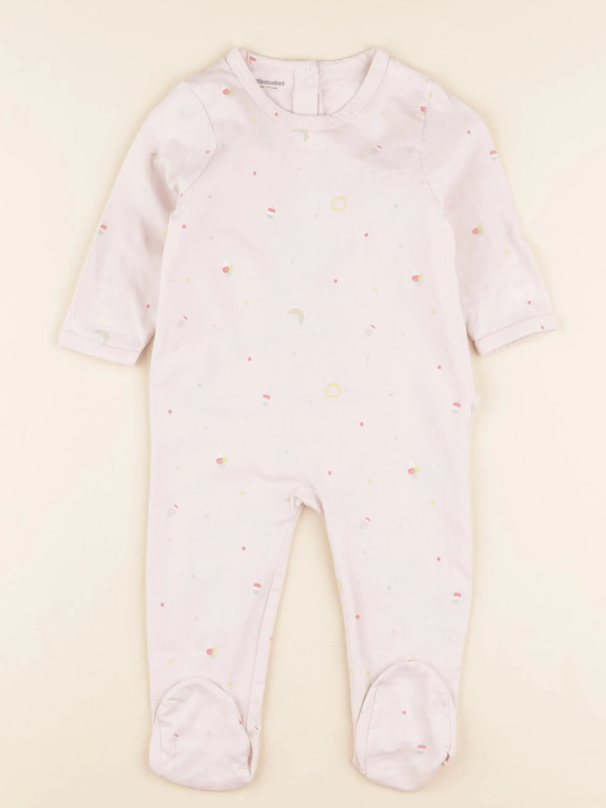 Vertbaudet - pyjama coton rose - 9 mois