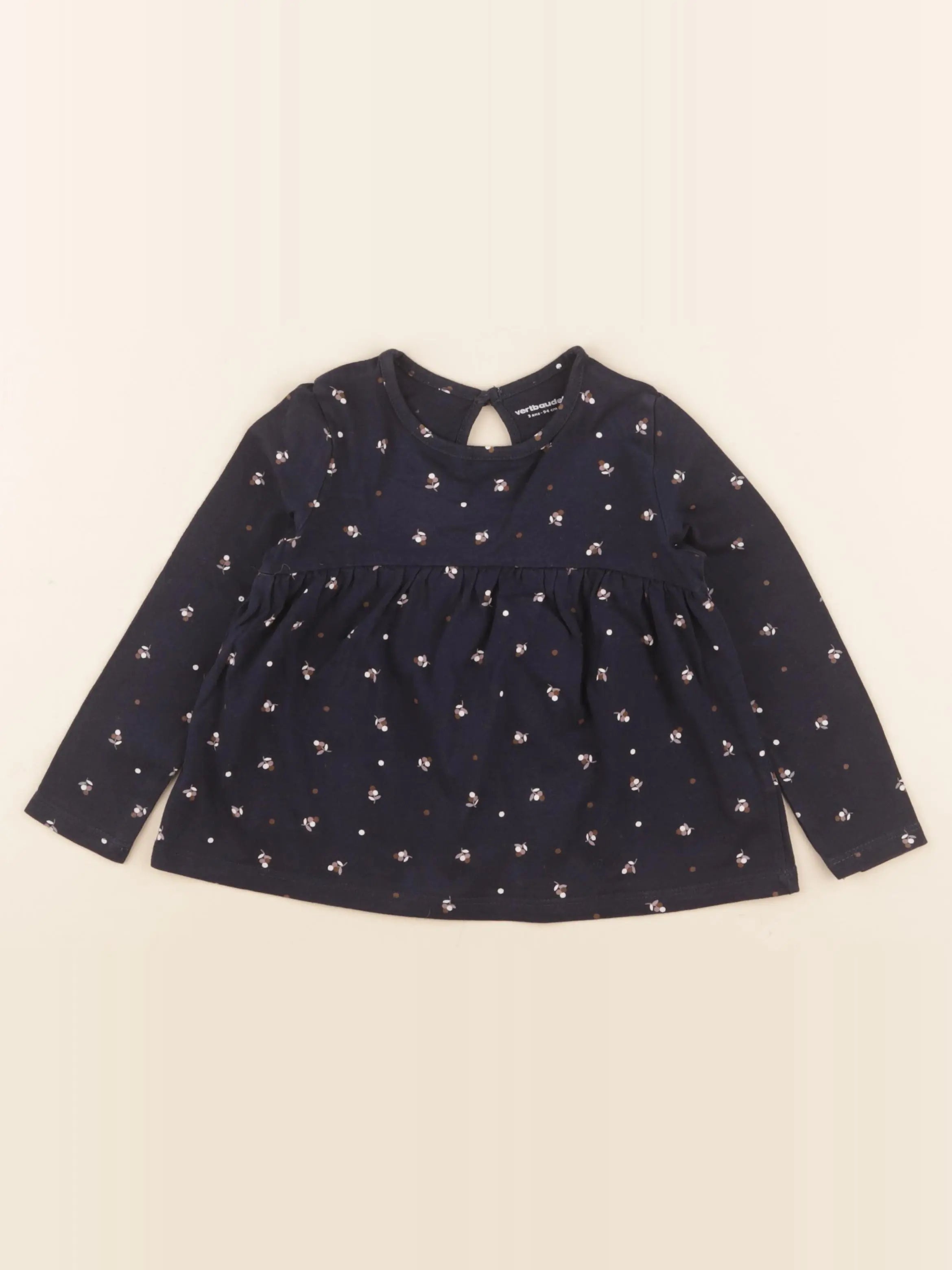 Vertbaudet - tee-shirt bleu - 3 ans
