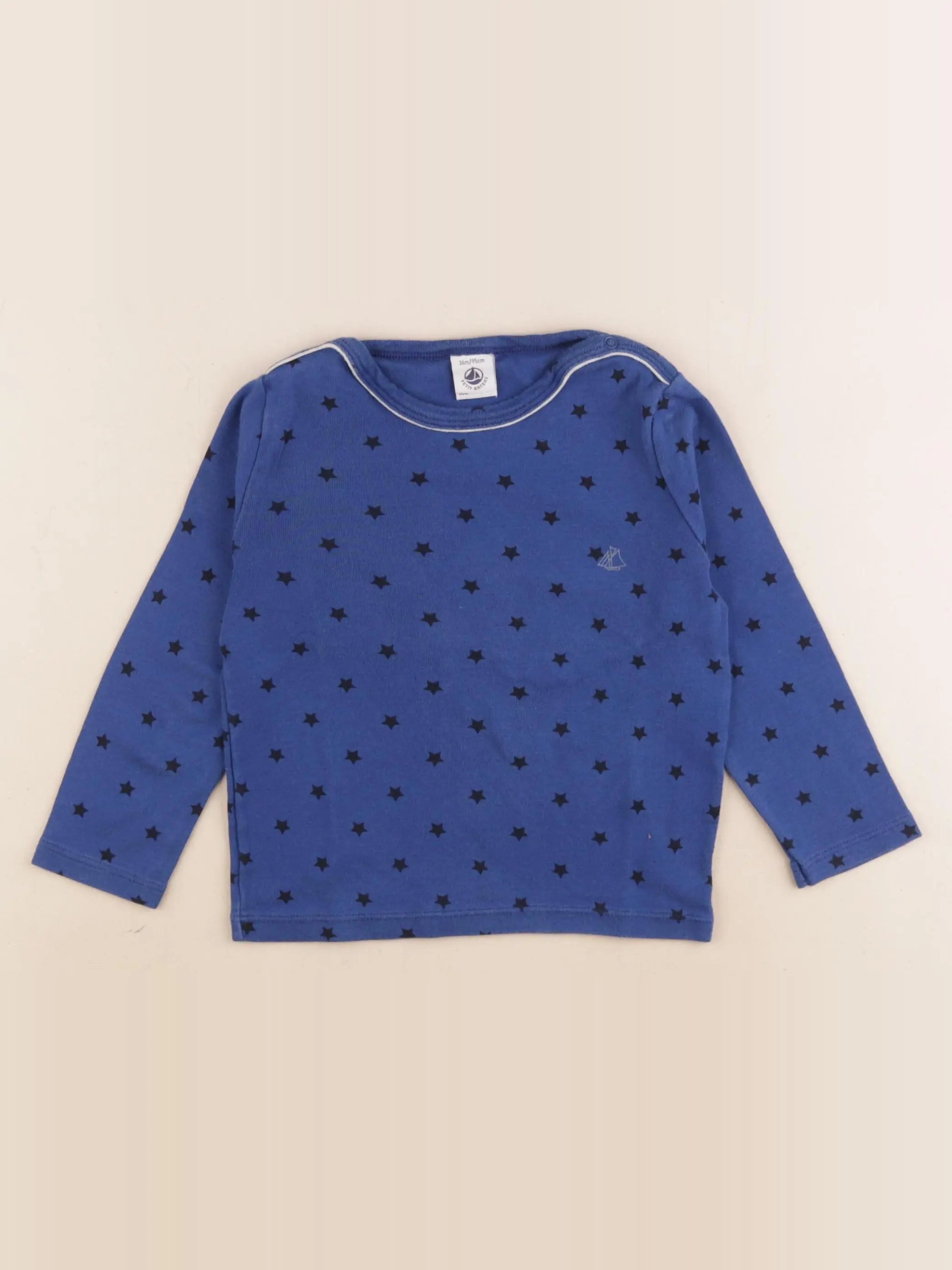 Petit Bateau - tee-shirt bleu - 36 mois