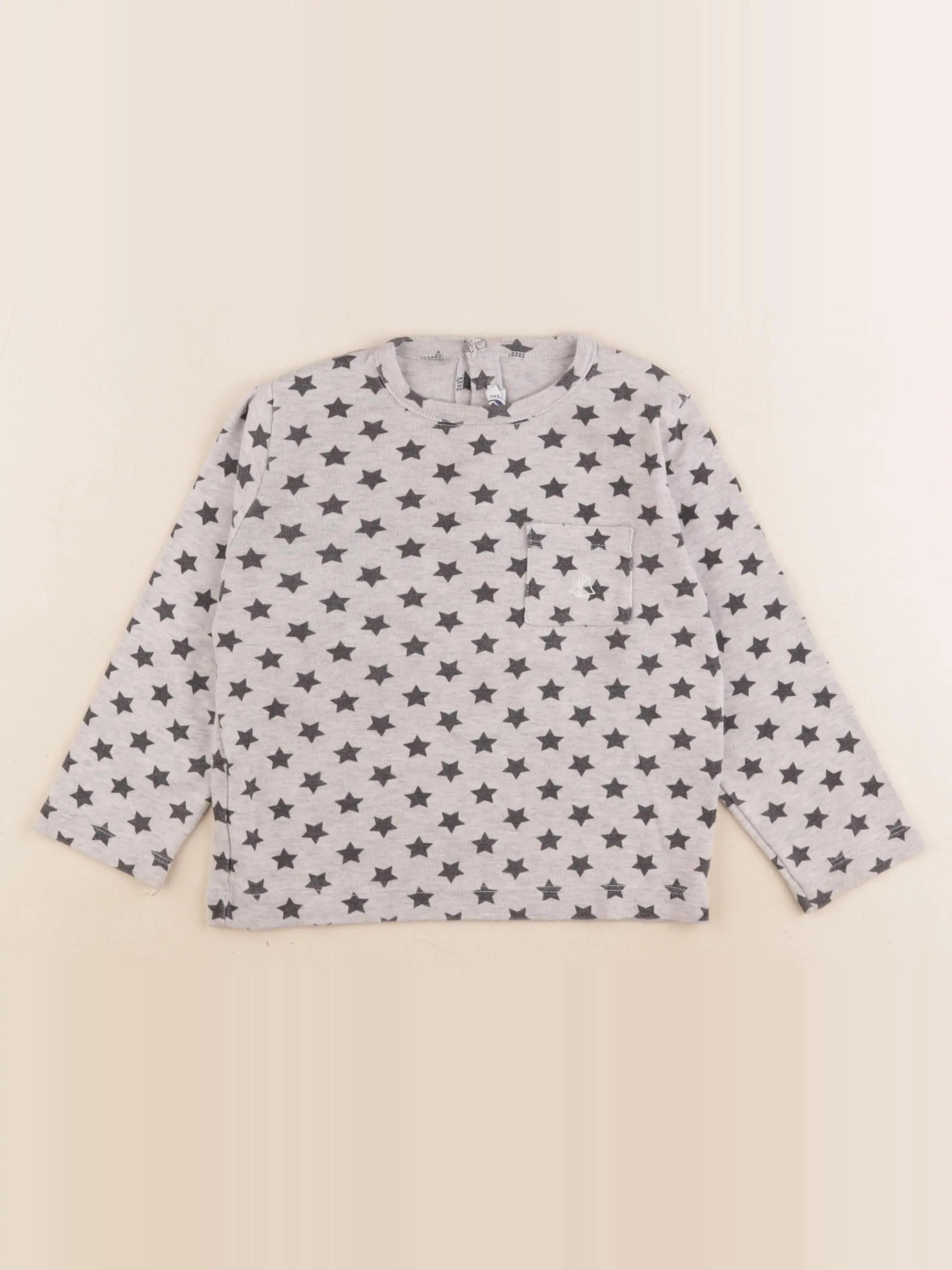 Petit Bateau - tee-shirt gris - 36 mois