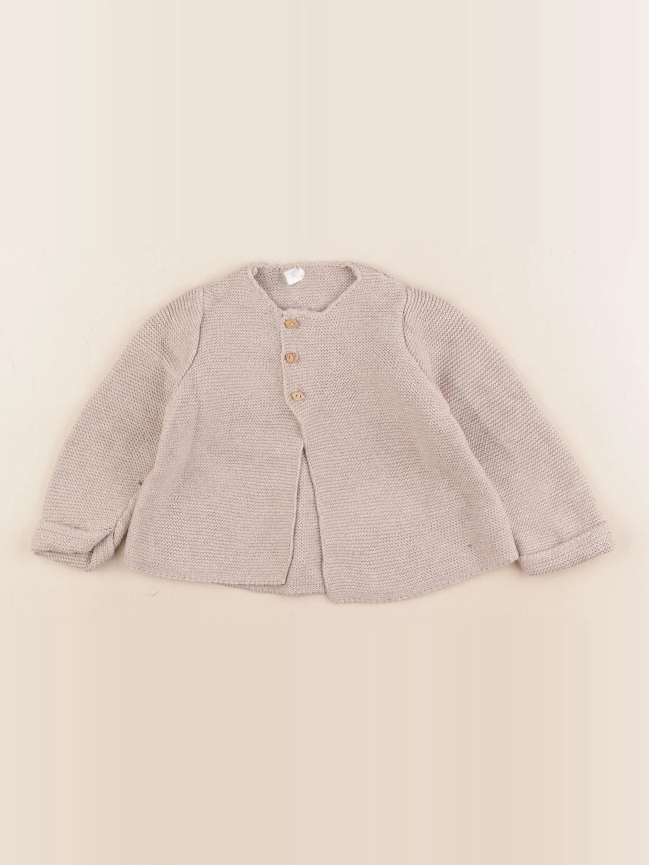 Vertbaudet - gilet marron - 12 mois