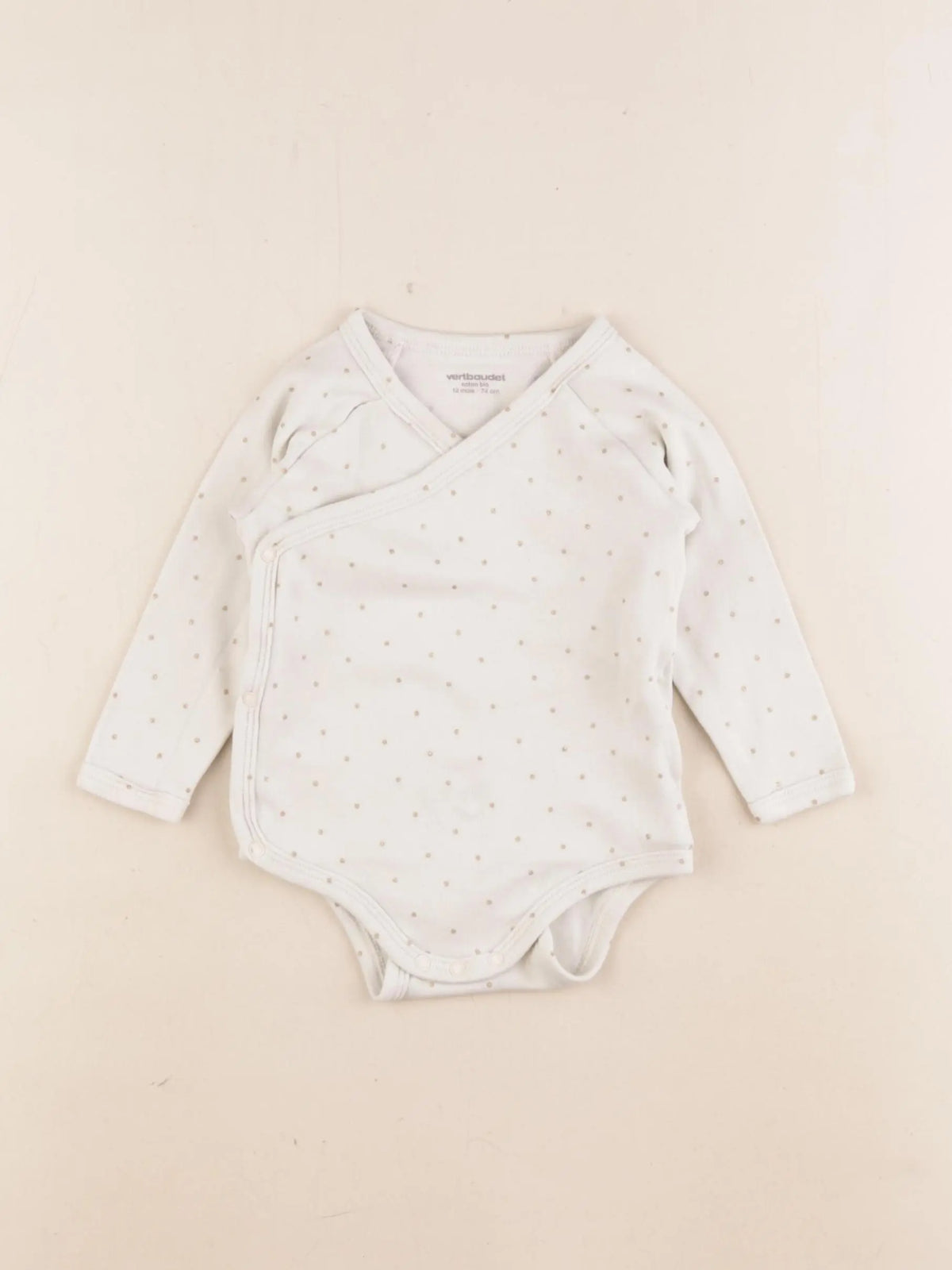 Vertbaudet - body beige, or - 12 mois