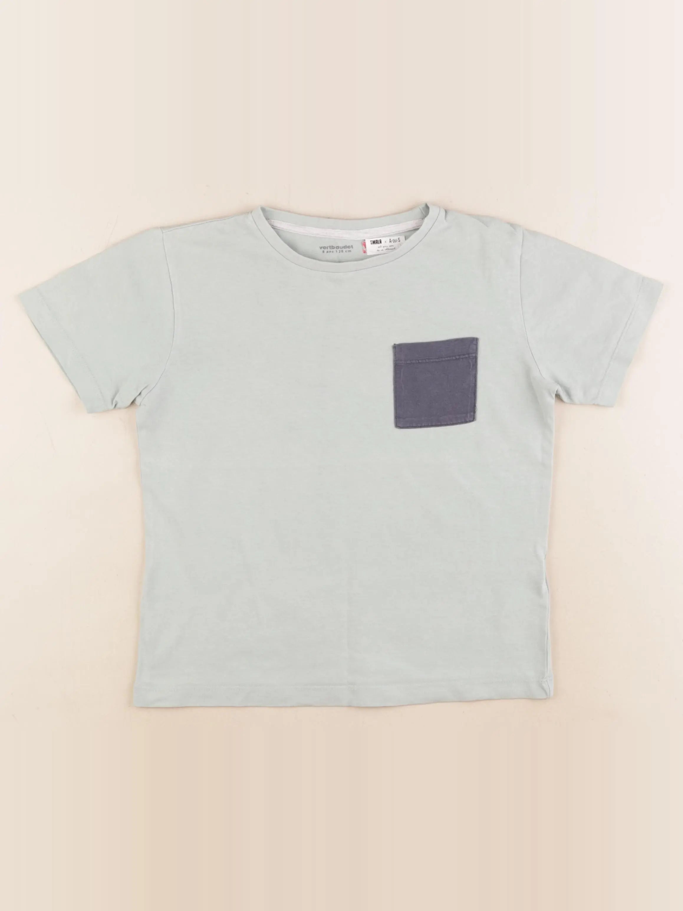 Vertbaudet - tee-shirt vert - 8 ans