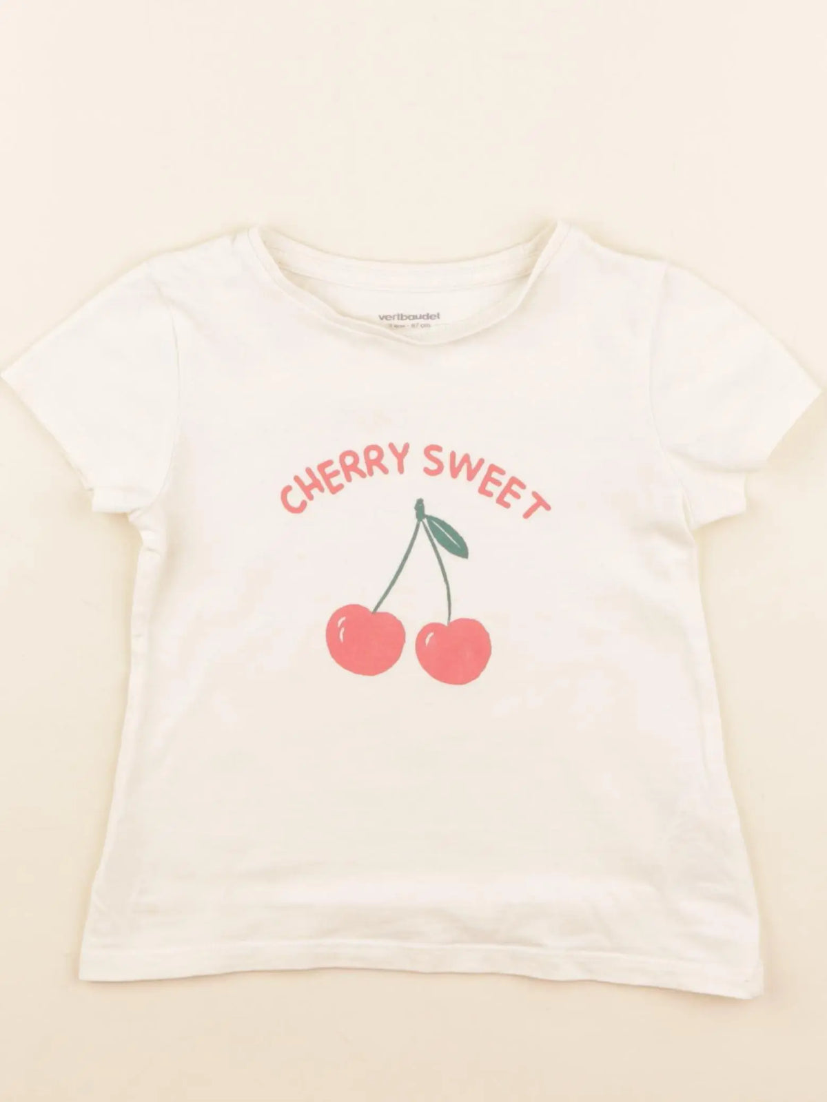 Vertbaudet - tee-shirt beige - 3 ans