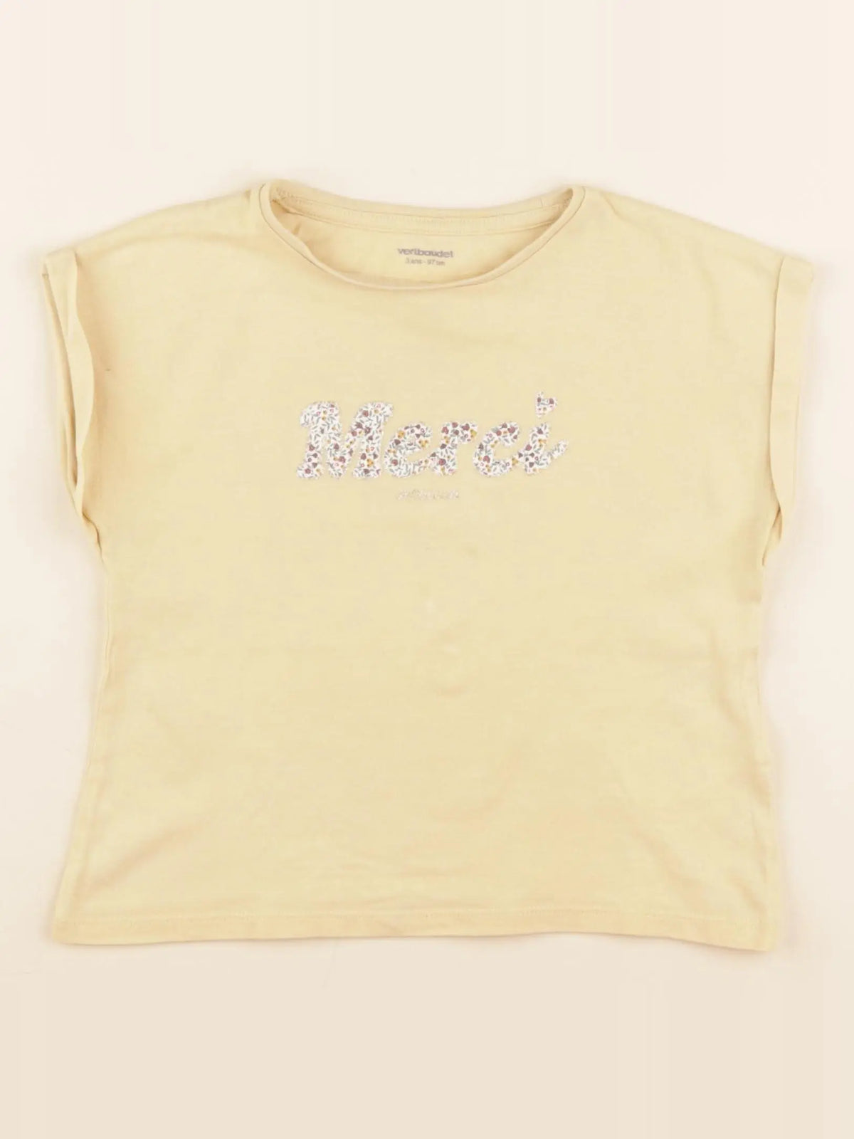 Vertbaudet - tee-shirt jaune - 3 ans