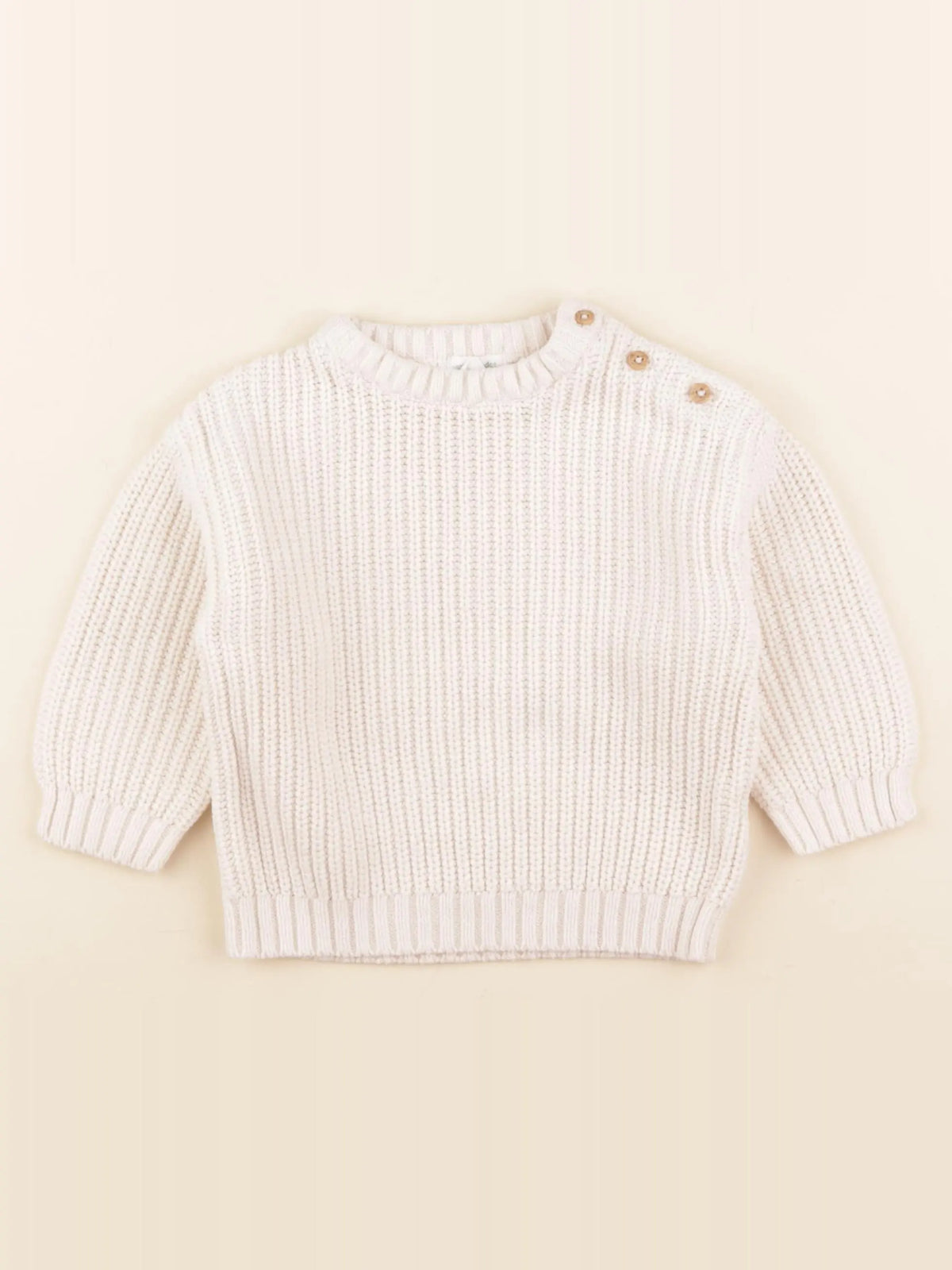 Vertbaudet - pull beige - 2 ans