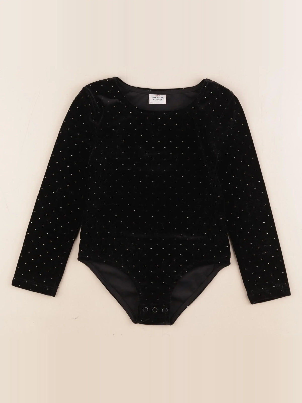 Tape à l'oeil - body tee-shirt noir, or - 4 ans