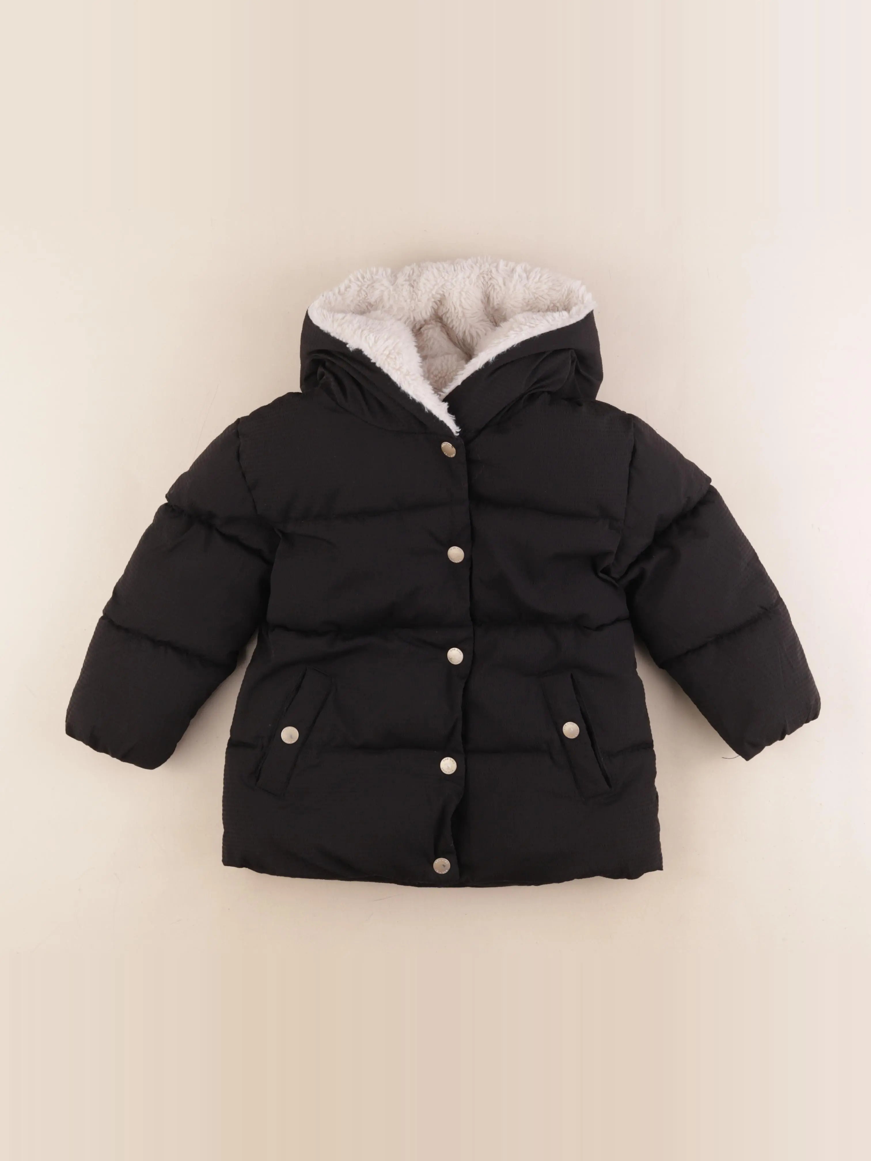 Mango - doudoune noir - 3/4 ans