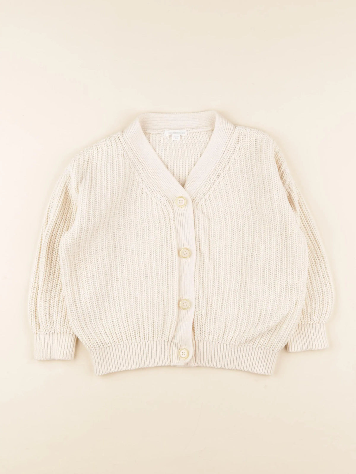 Vertbaudet - gilet beige - 4 ans
