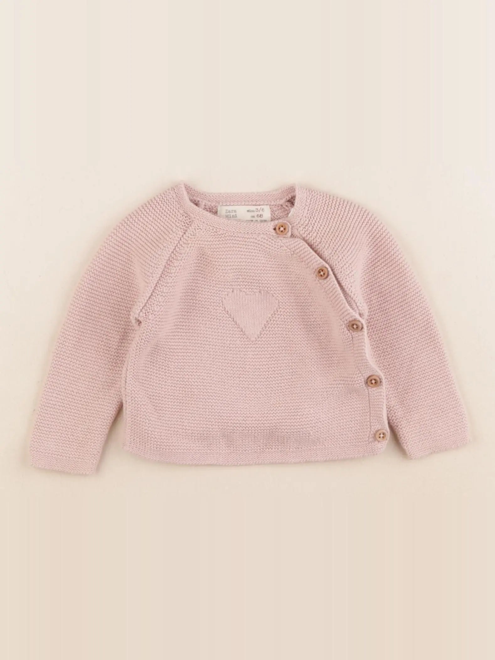 Zara - pull rose - 3/6 mois