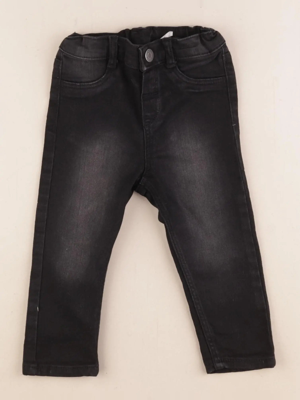 H&M - jean noir - 9/12 mois