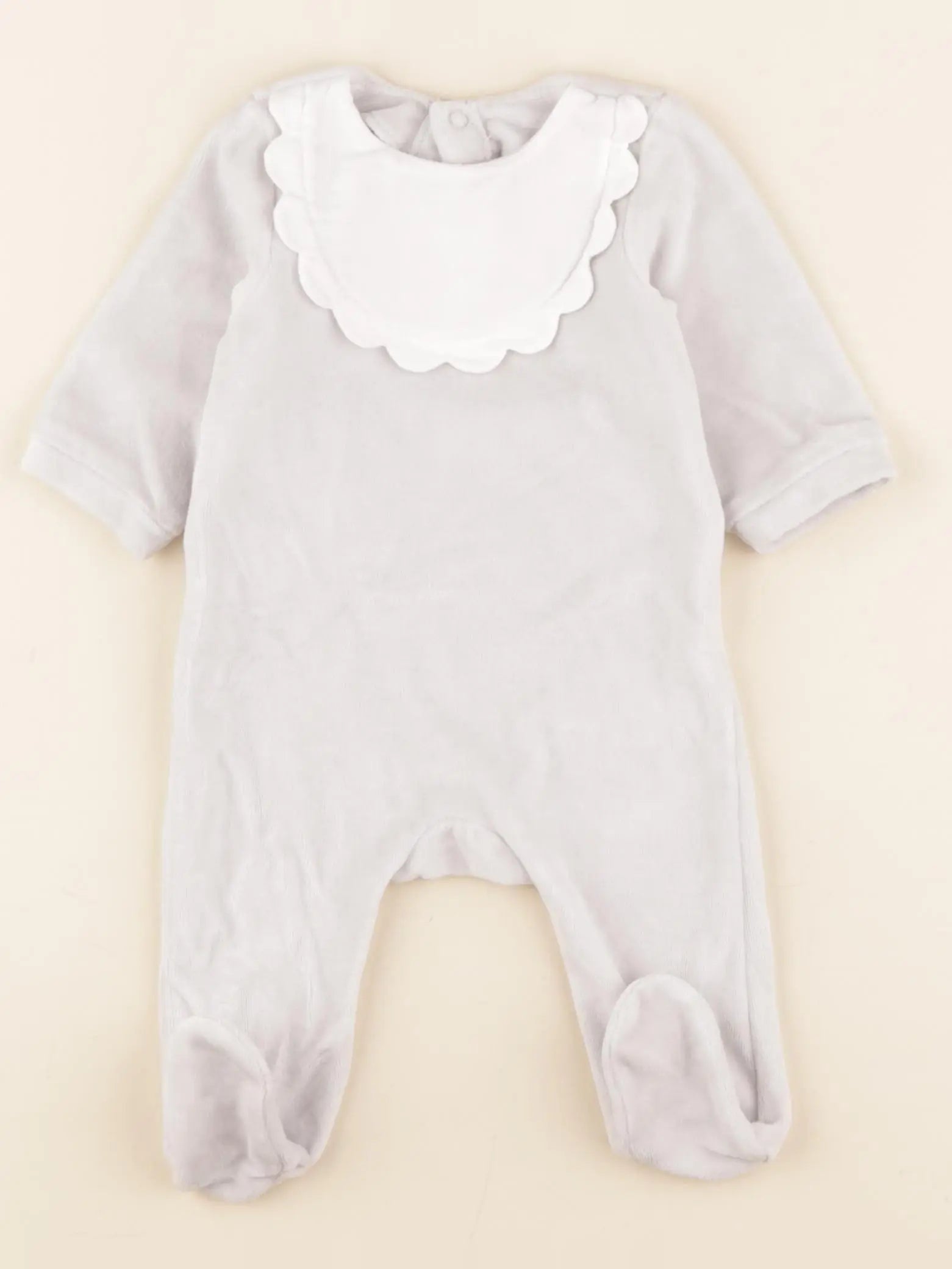 Jacadi - pyjama velours gris - 3 mois