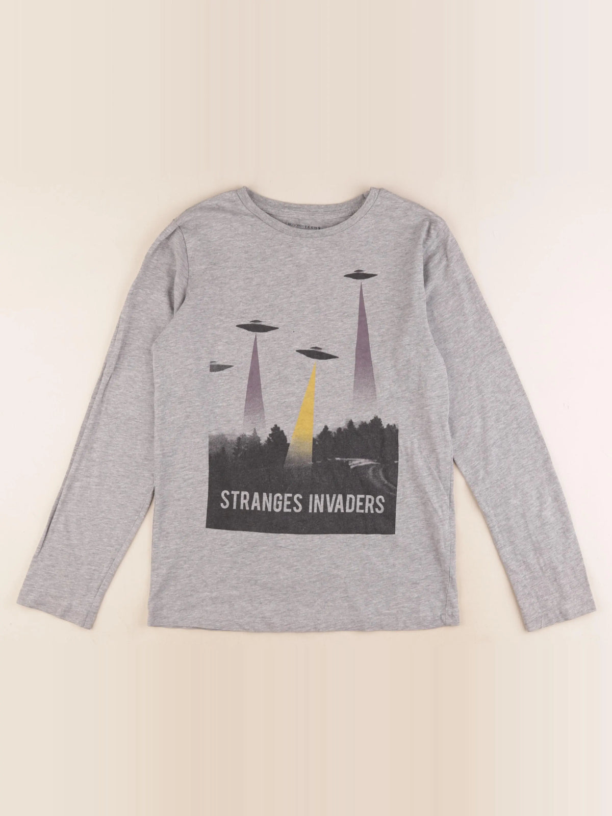 Monoprix - tee-shirt gris - 14 ans