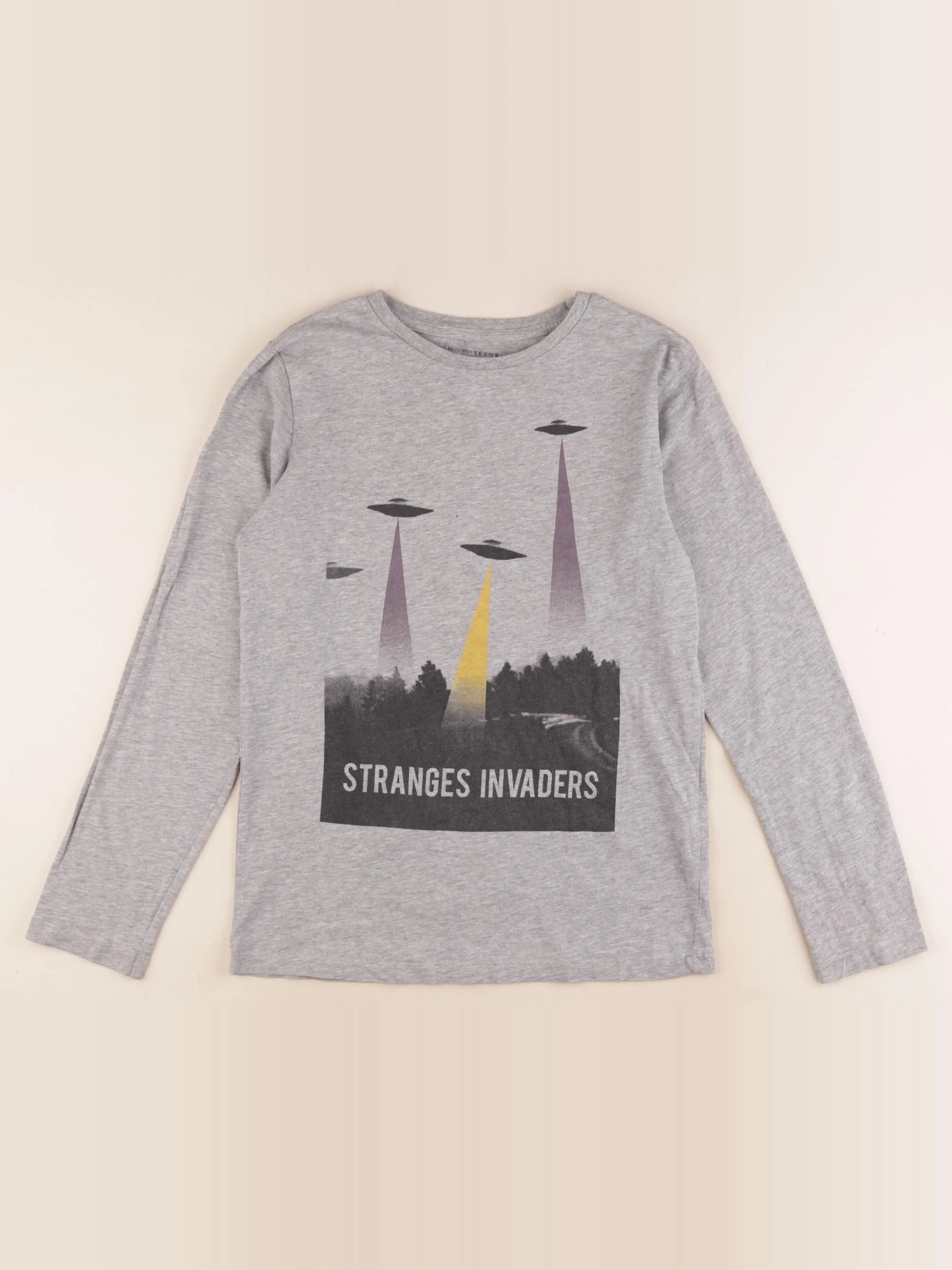 Monoprix - tee-shirt gris - 14 ans