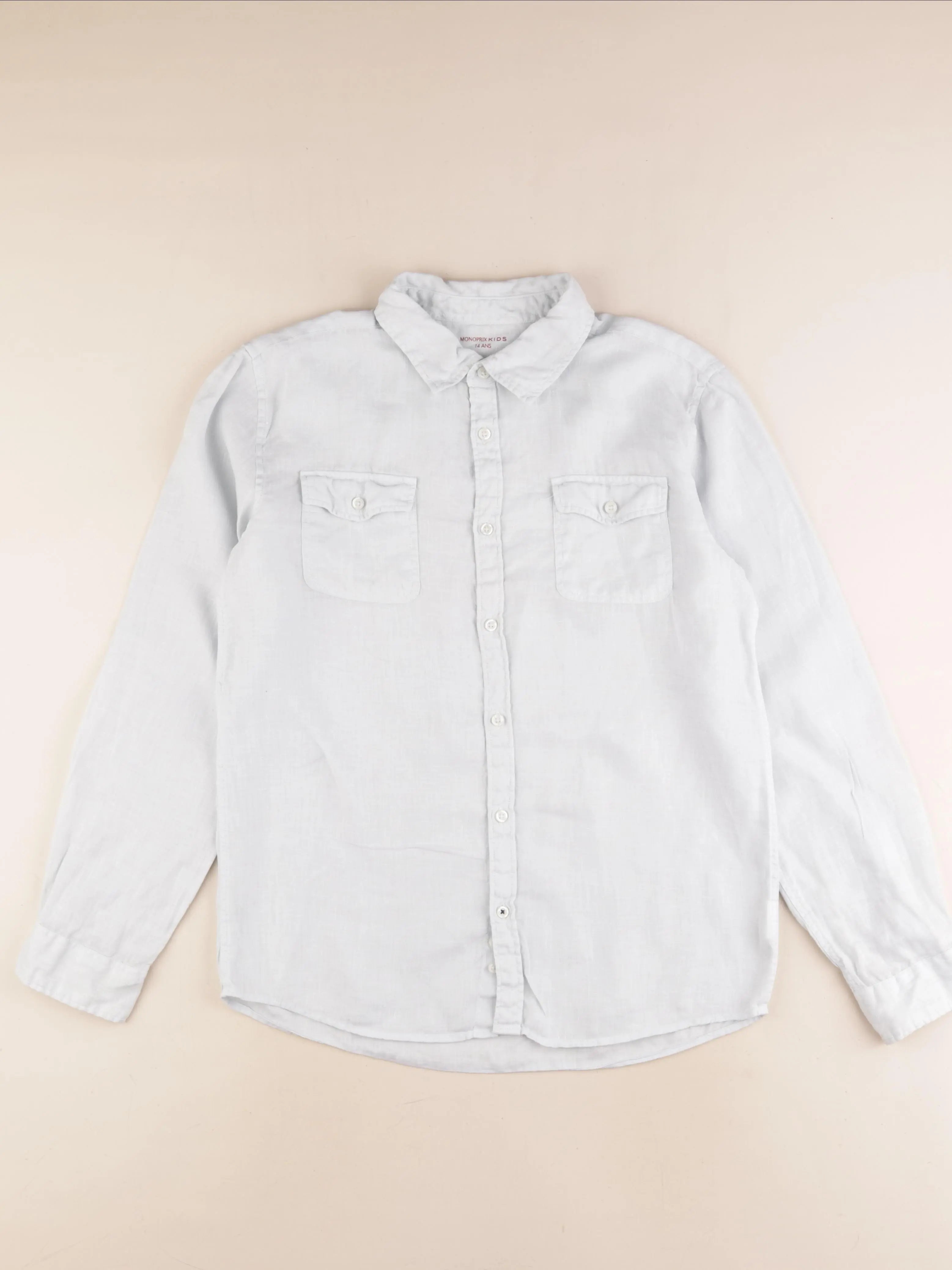 Monoprix - chemise bleu - 14 ans
