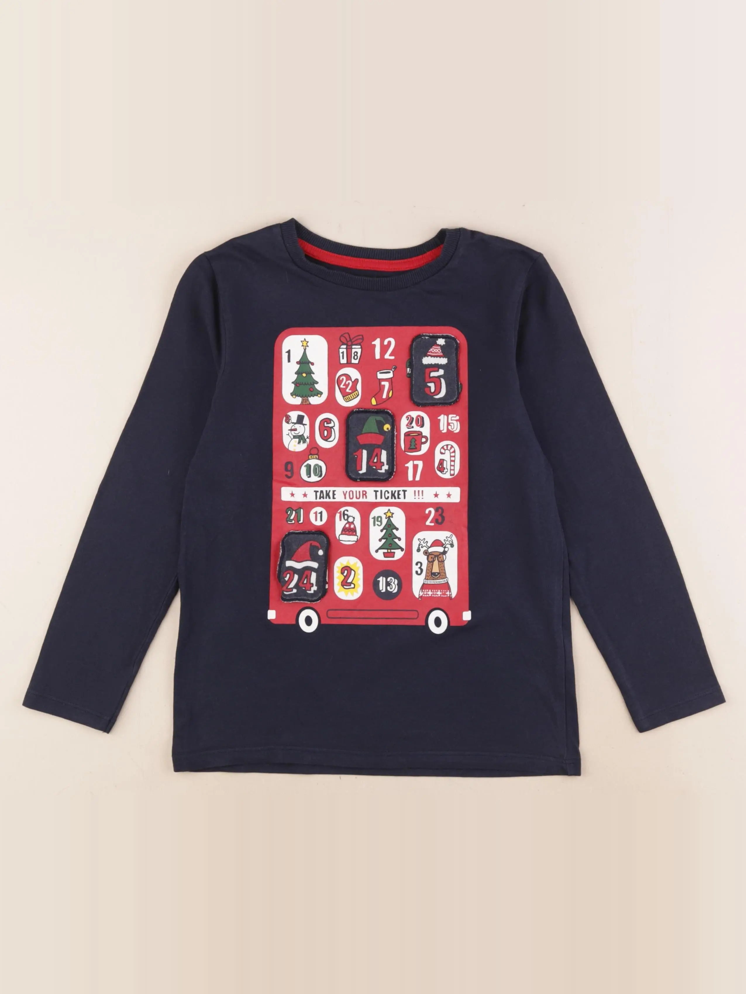 Vertbaudet - tee-shirt bleu - 8 ans