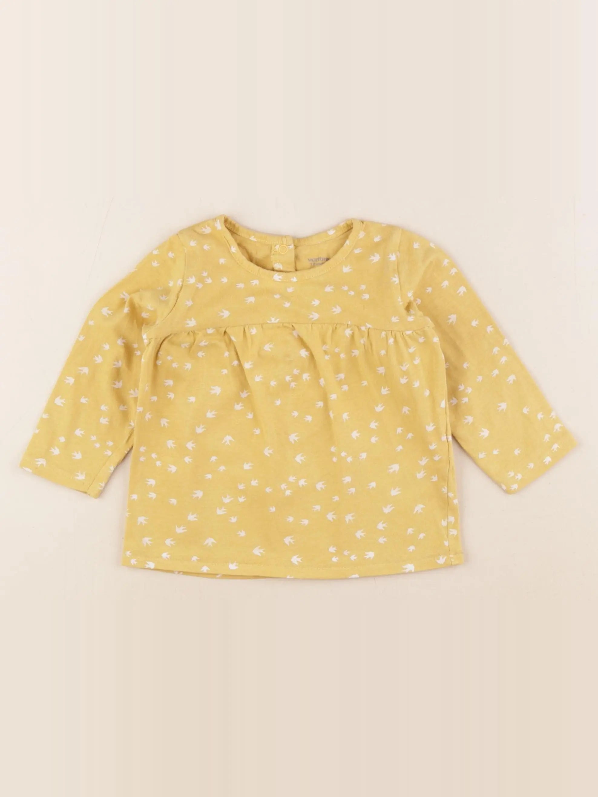 Vertbaudet - tee-shirt jaune - 12 mois