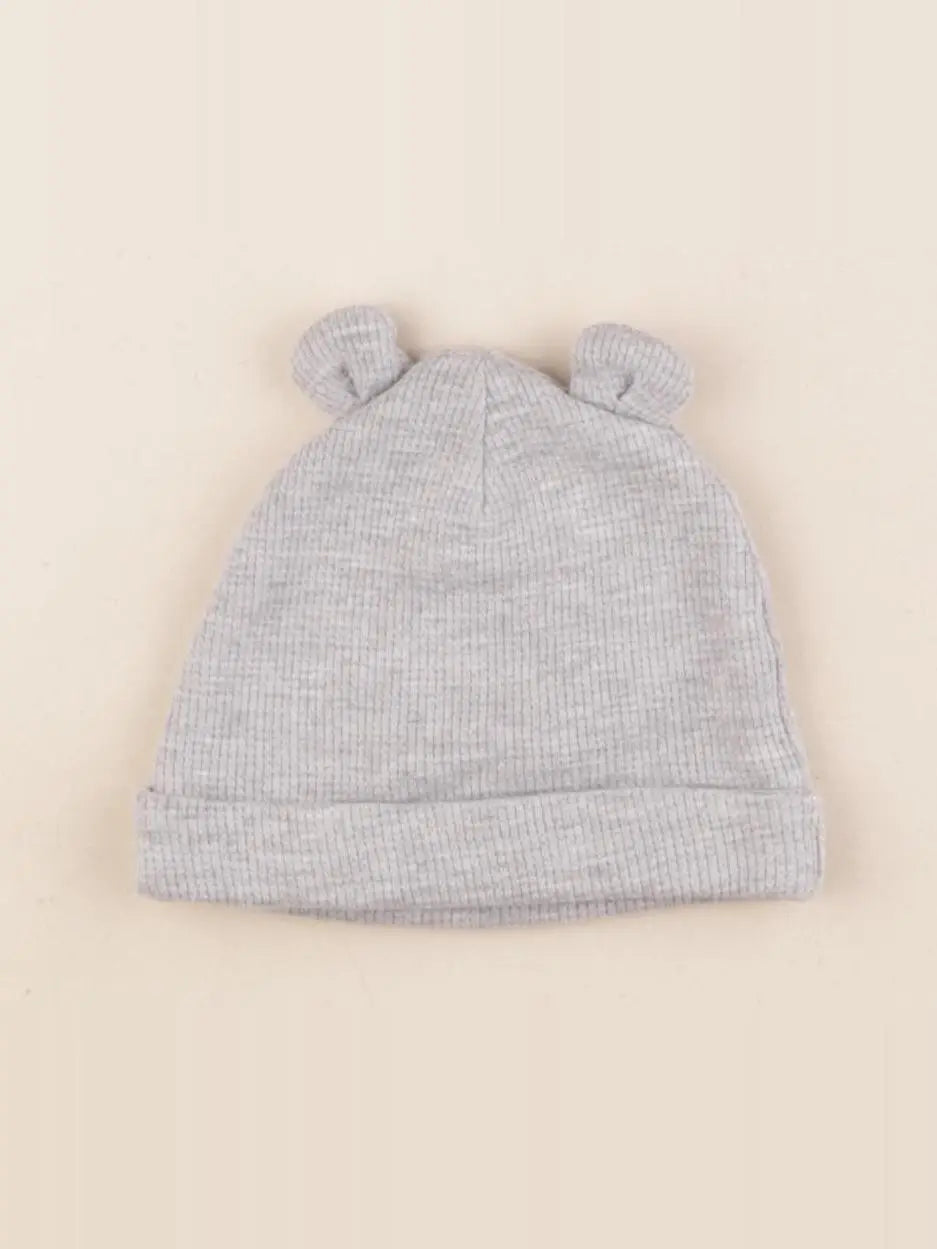 Vertbaudet - bonnet gris - 3/6 mois
