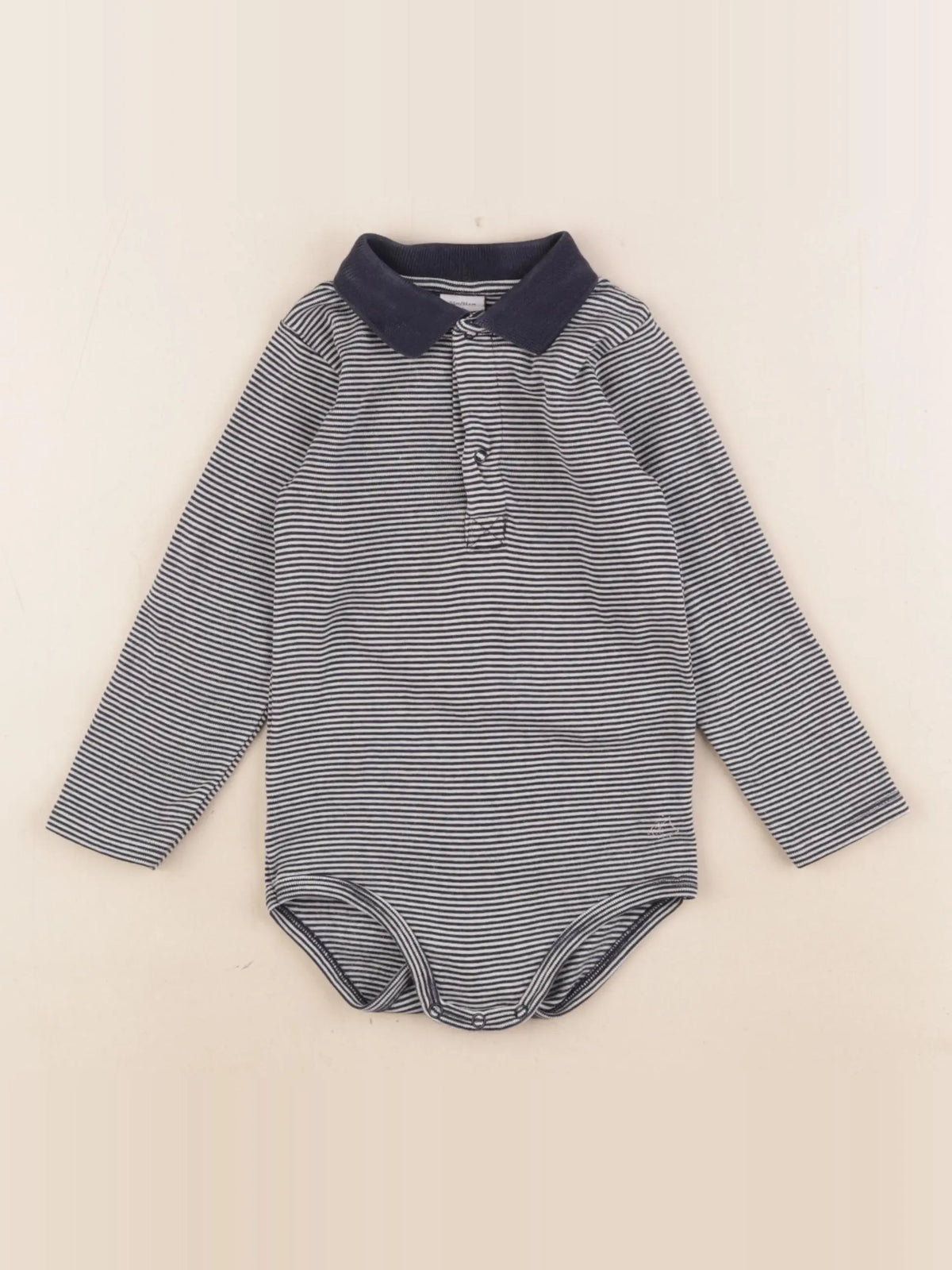 Petit Bateau - body à col bleu - 24 mois