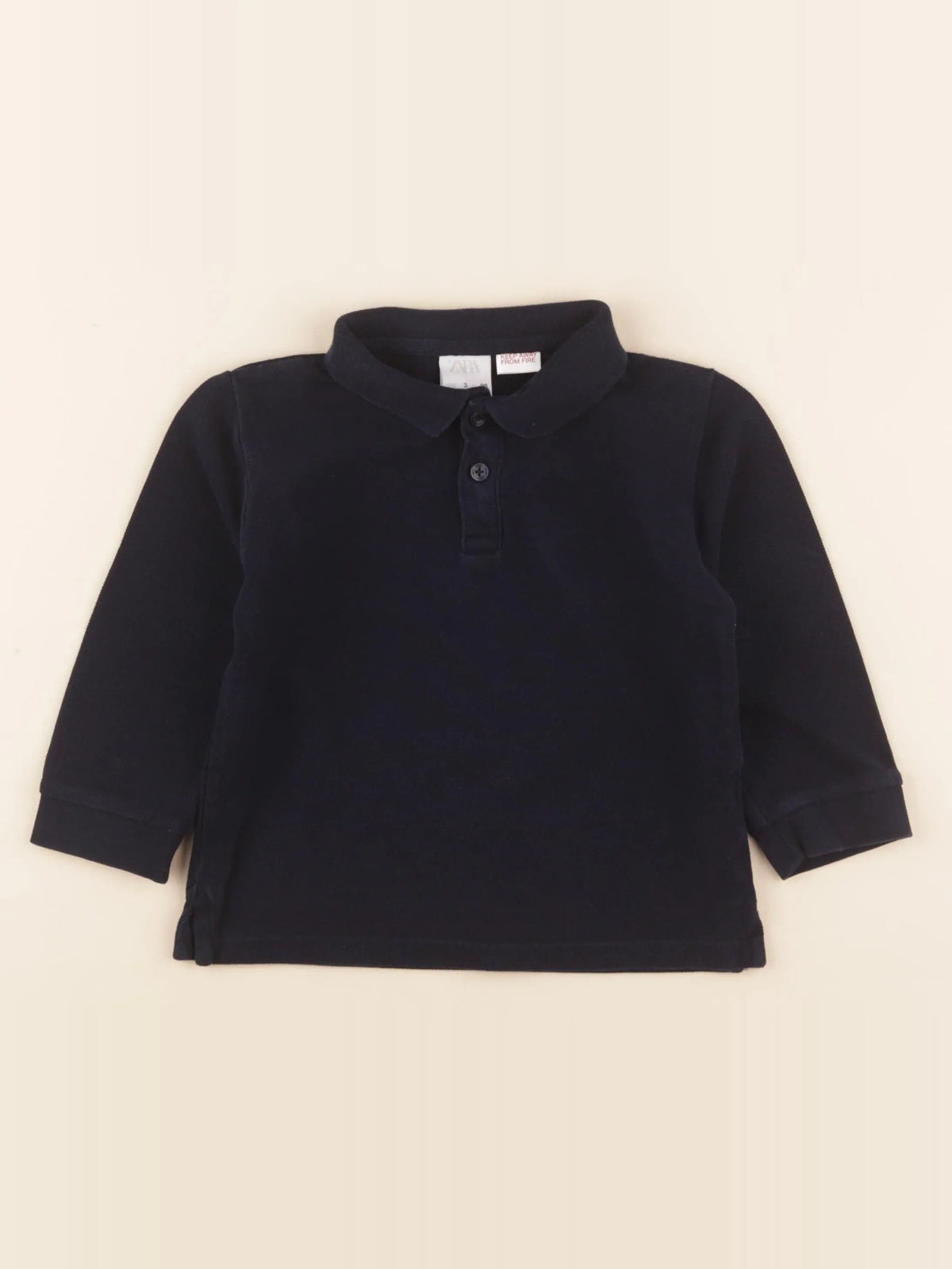 Zara - polo bleu - 3 ans